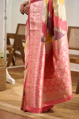 Art Silk Saree Rangart Design Across The Body With Contrast Pallu
