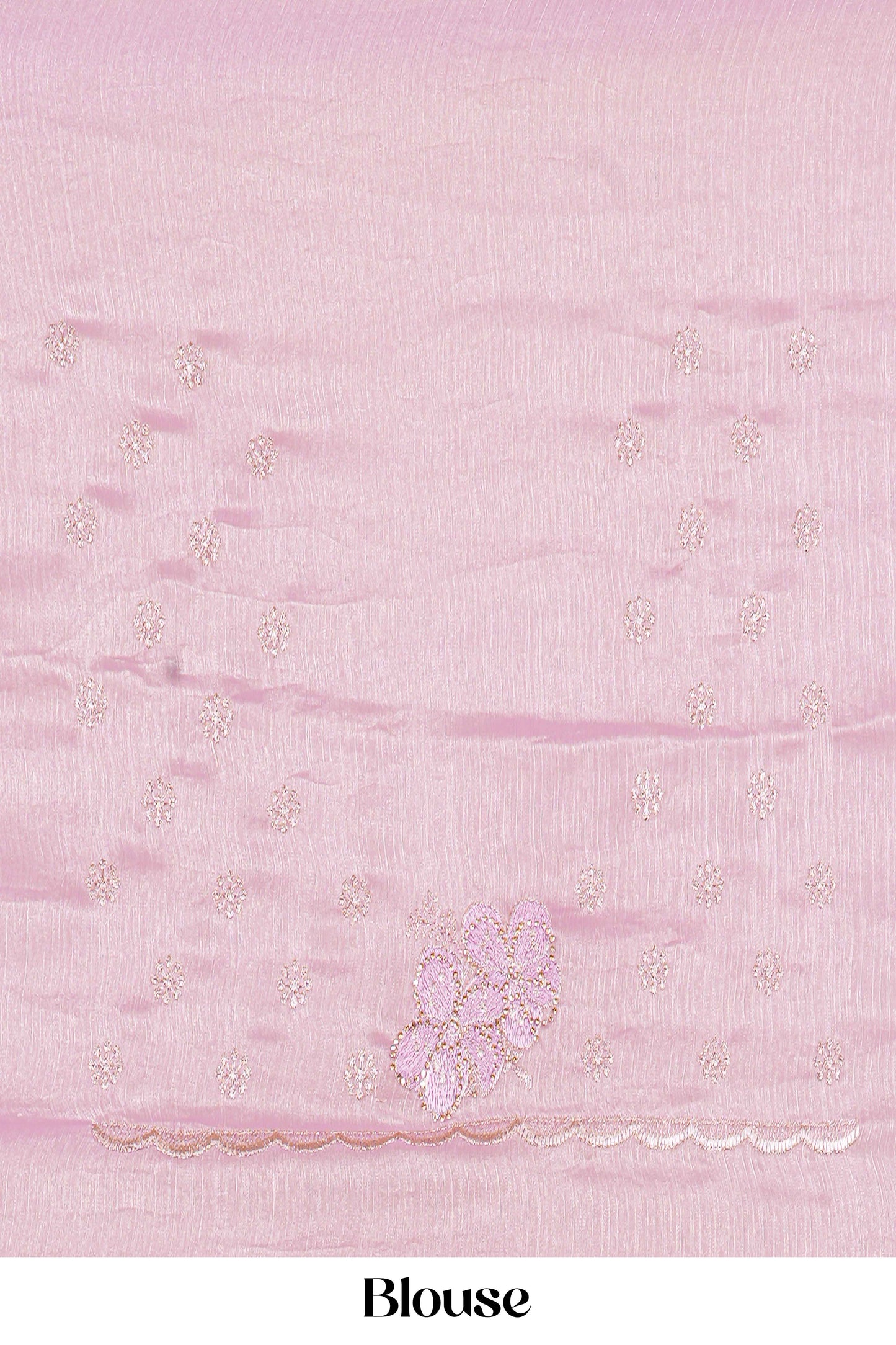 pink saree with pink blouse