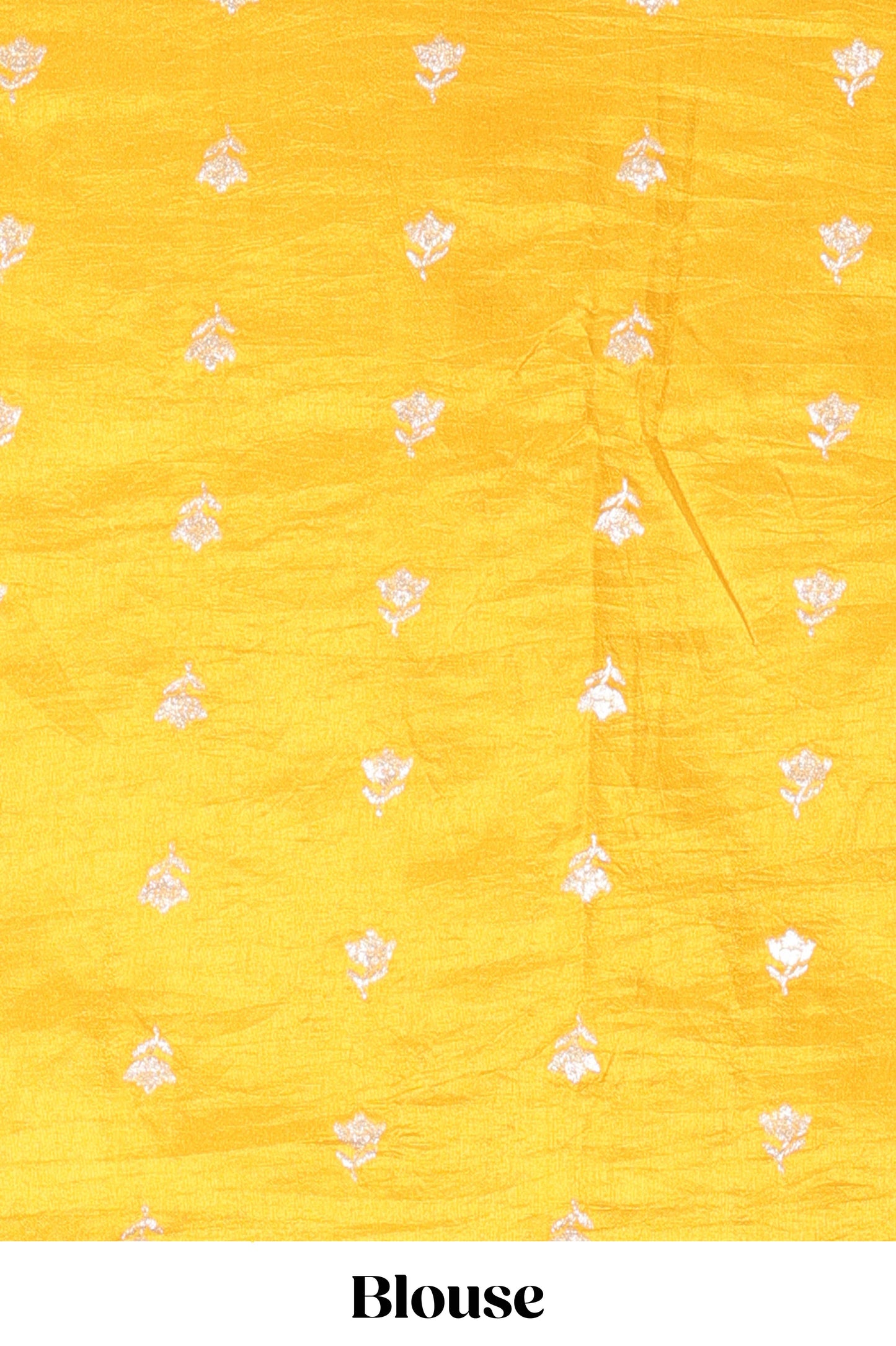 Green dola silk saree with all over zari butta, bendex zari border, rich zari pallu and contrast blouse