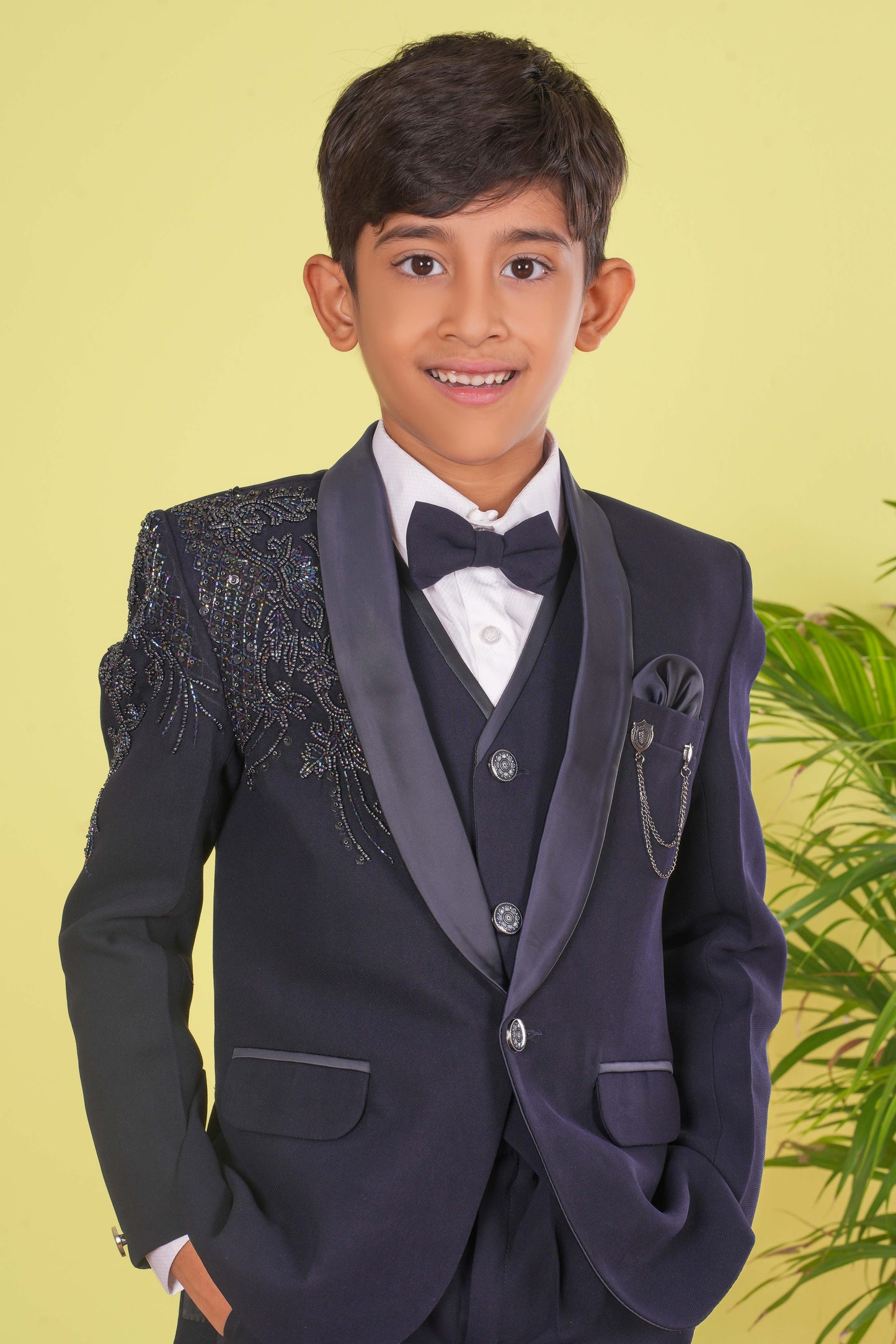 Boy's Designer Coat Suit Set