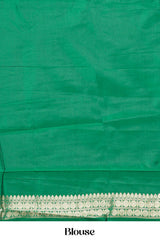 Pink Semi Art Silk Saree Delicate Golden Zari Motifs Along With Thalampoo Zari Woven Across The Body. The Border Is Broad With Intricate Floral Zari Weaving Rich Golden Zari Pallu