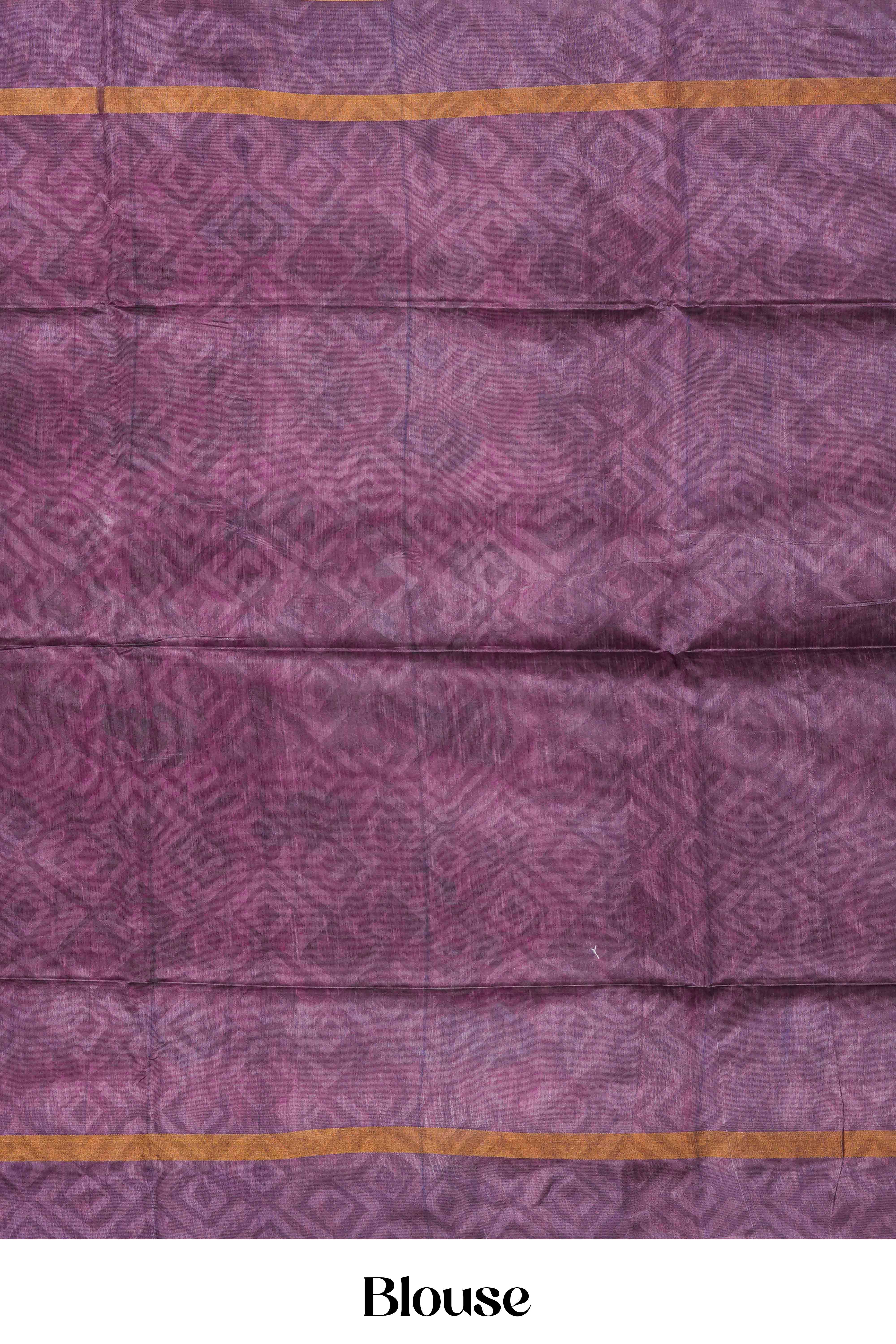 Pink chanderi Saree Floral Vine Design Across The Body With Contrast Pallu