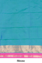 Art Silk Saree Zari Butta Across The Body With Zari Weaving Mayil, Floral Design Pallu