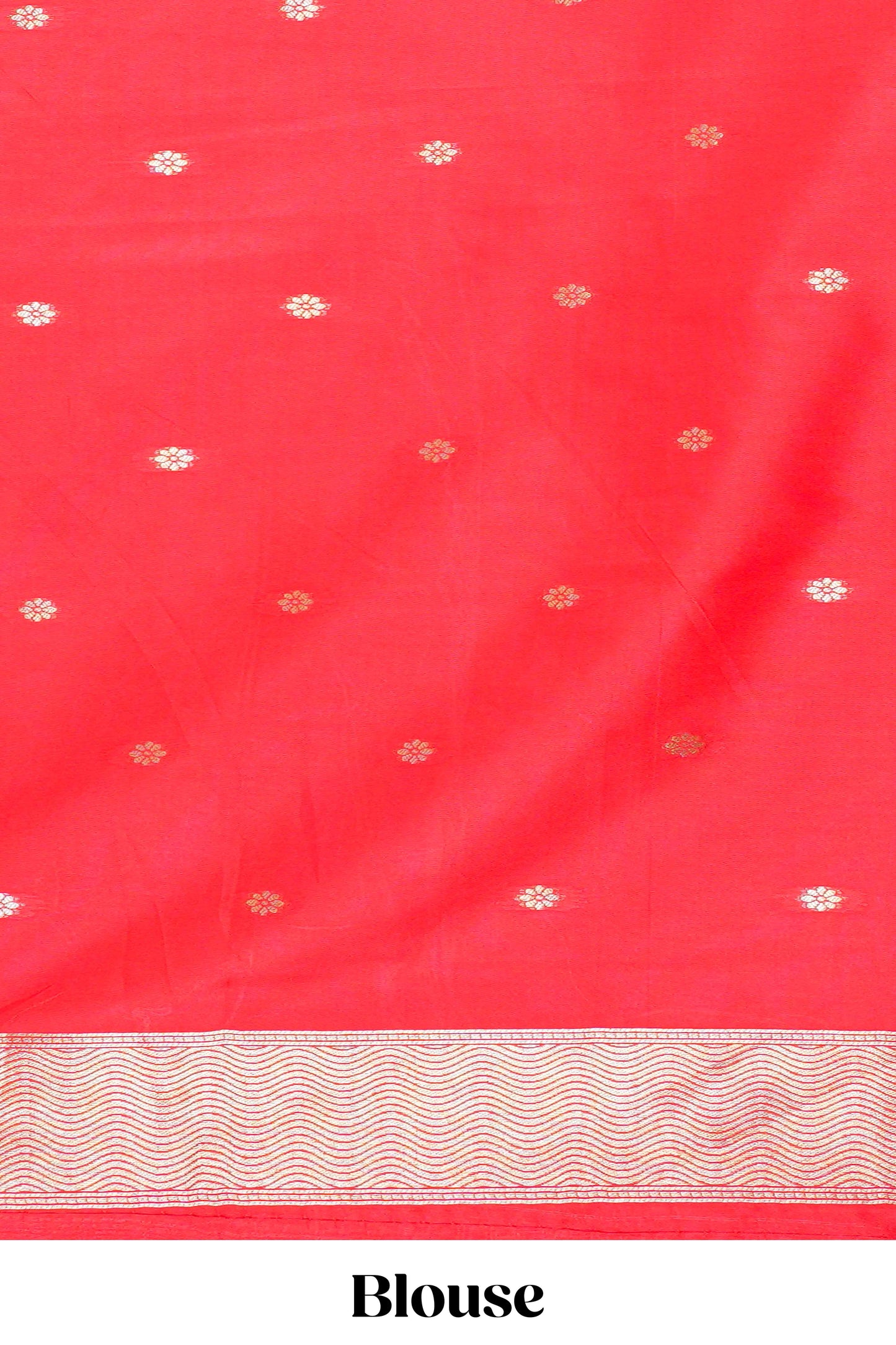 Red Art Silk Saree Flower Zari Motifs Across The Body &Jaal Design Pallu Along With Blouse