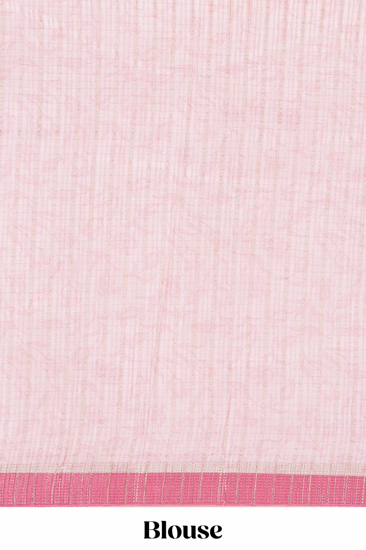 Peach Art Tussar Saree Floral Design Across Body Along With Blouse