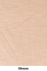 Sandal birds motifs linen cotton saree with self border and matchin blouse