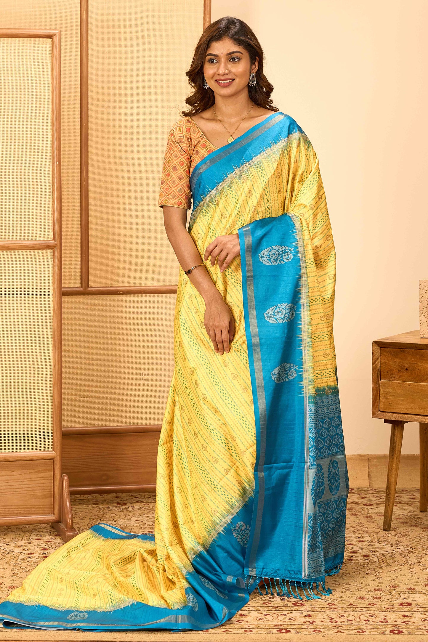 Yellow Color Tussar