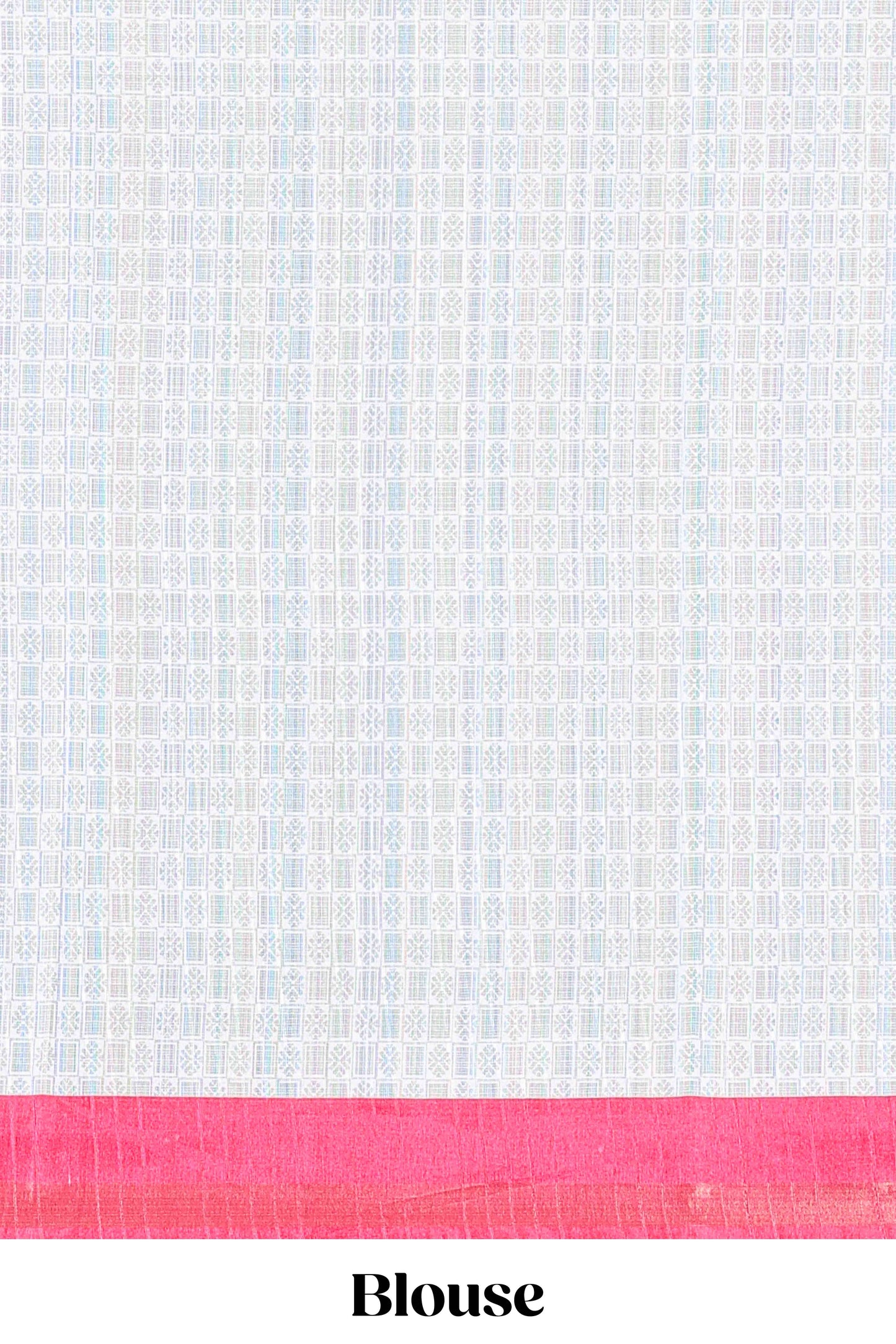 White striped floral butta art tussar saree with contrast zari border and matching pallu