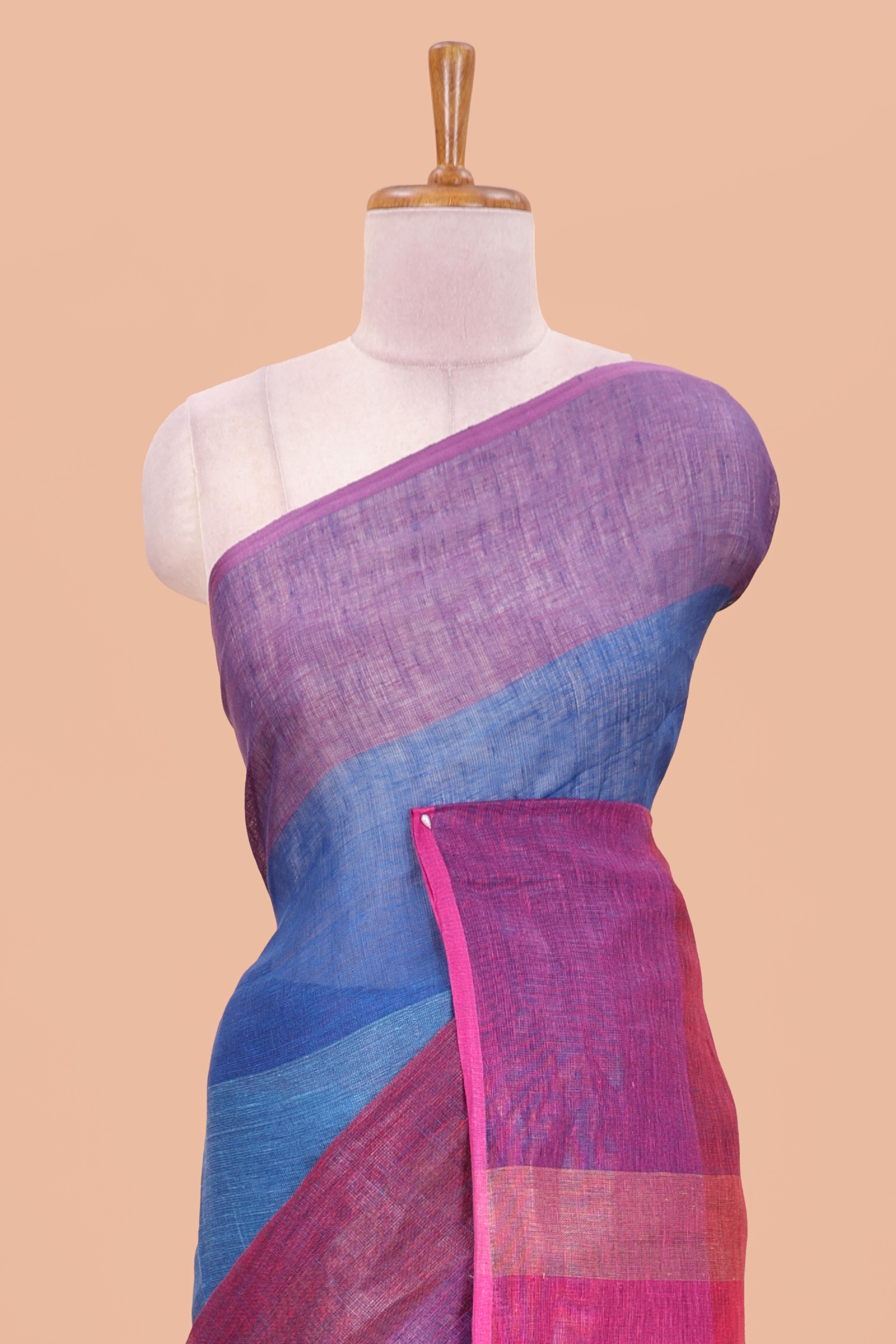 Linen saree