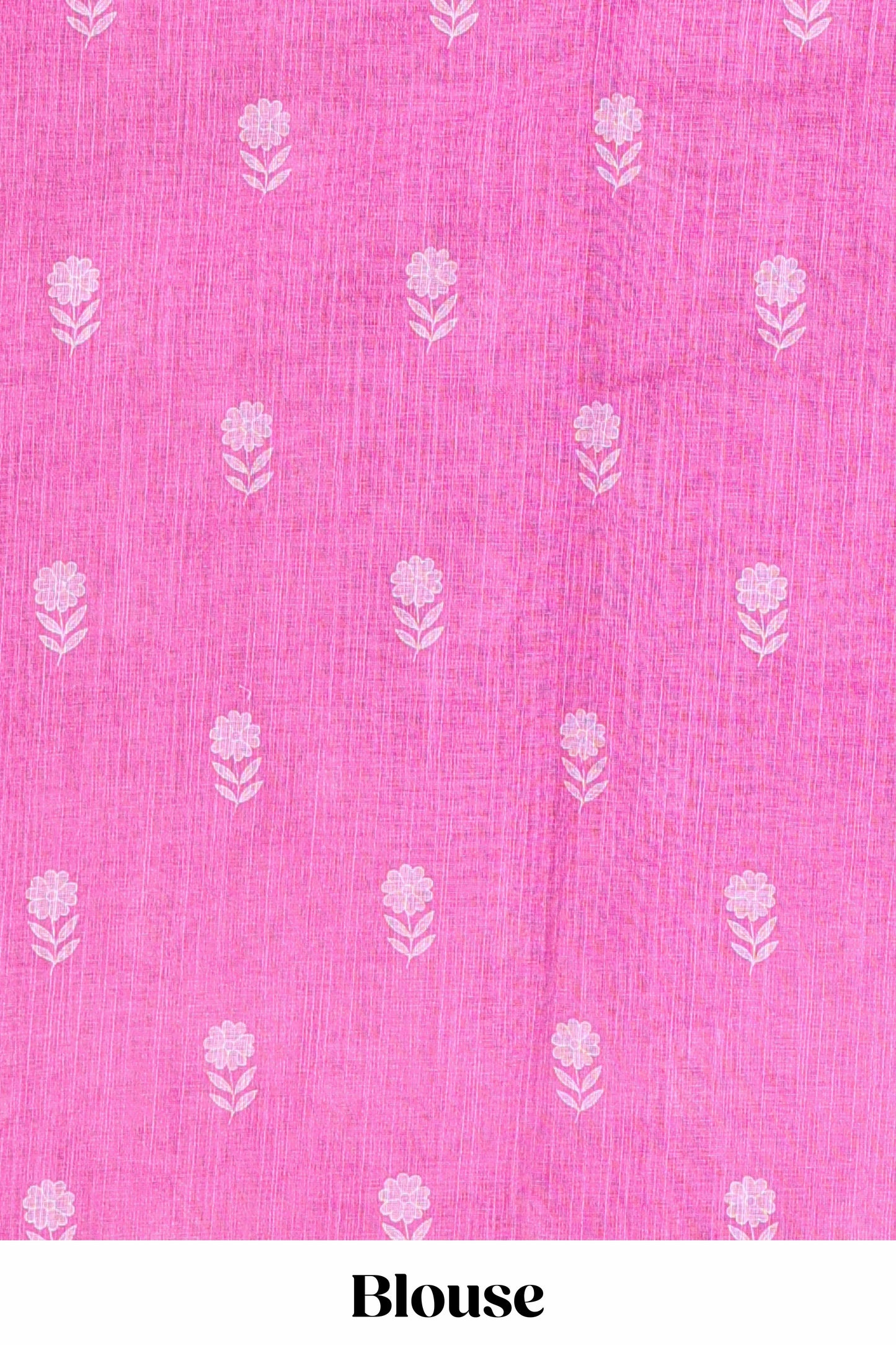Violet linen cotton saree with floral buttas and butterfly motifs border, Printed self pallu and blouse