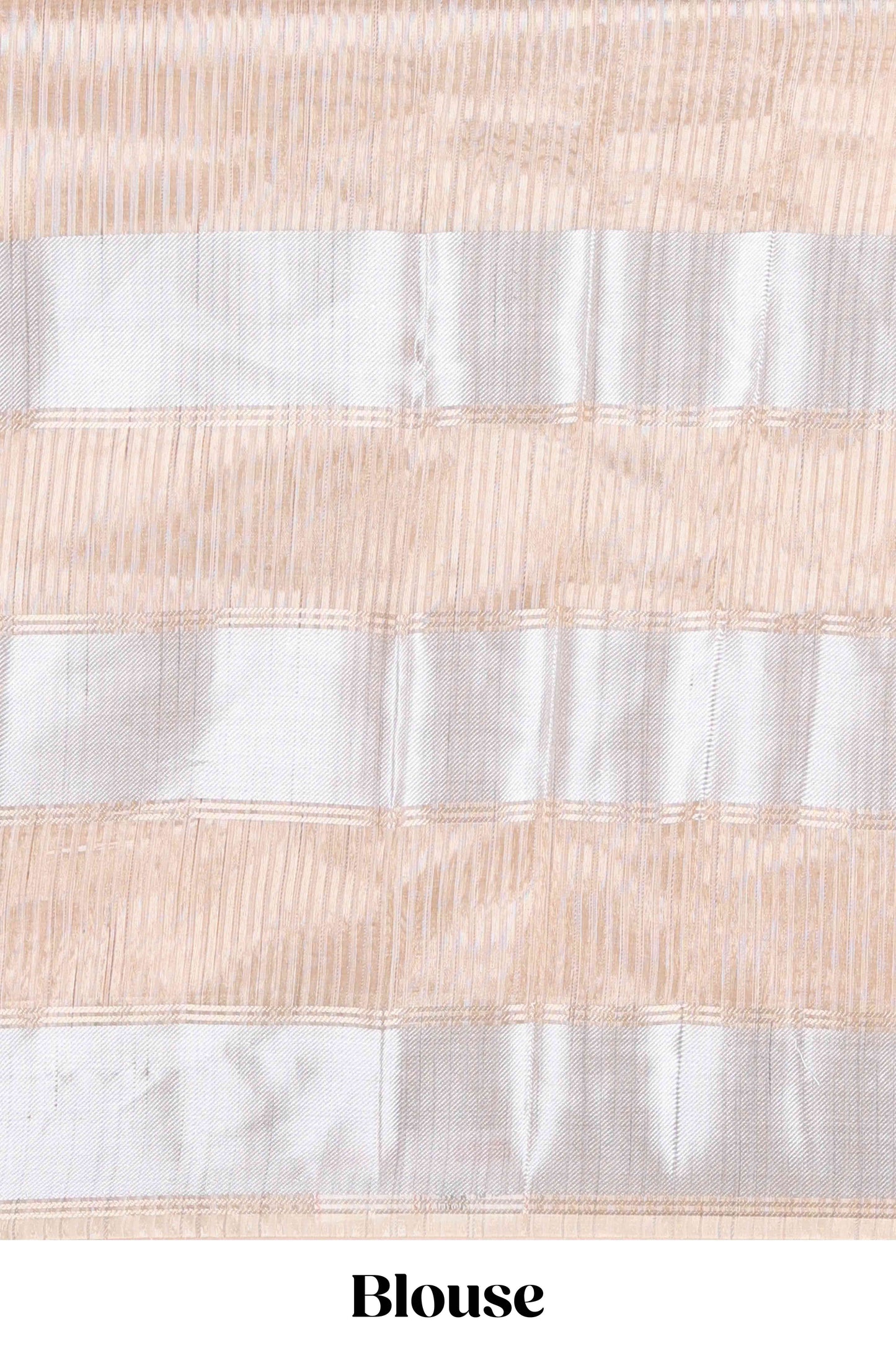 Orange floral zari butta linen tissue saree with zari border and contrast blouse