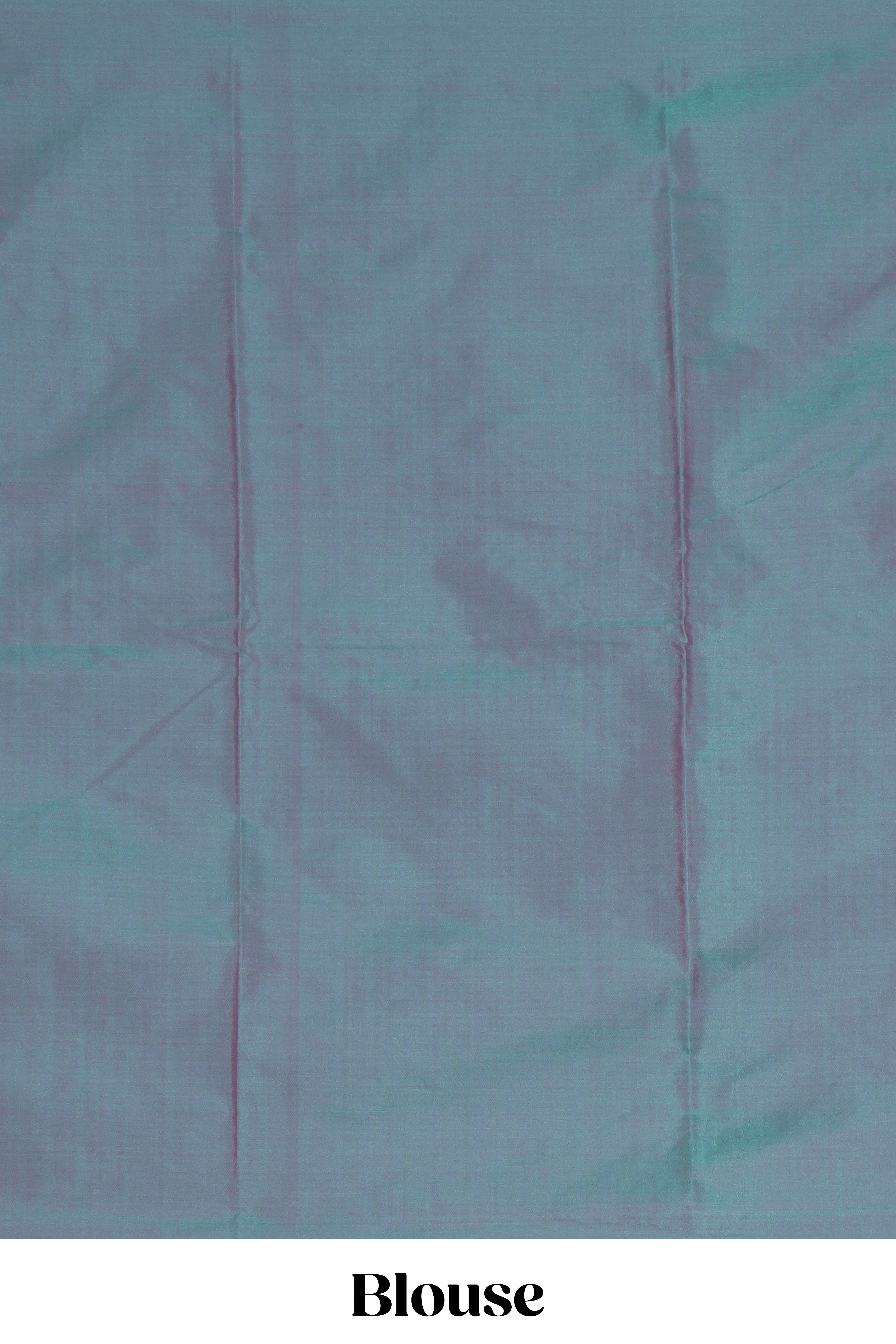 Teal green striped design arani gift saree with contrast pallu and plain blouse