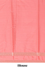 brown art mysore silk saree with retta petta contrast border and rich pallu with plain blouse