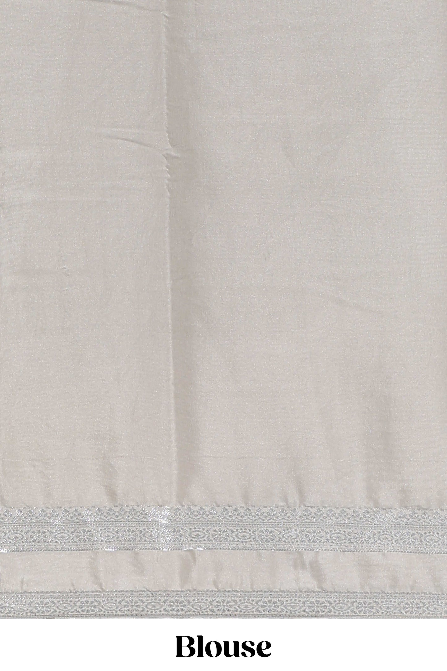 silver art mysore silk saree with retta petta contrast border and rich pallu with plain blouse