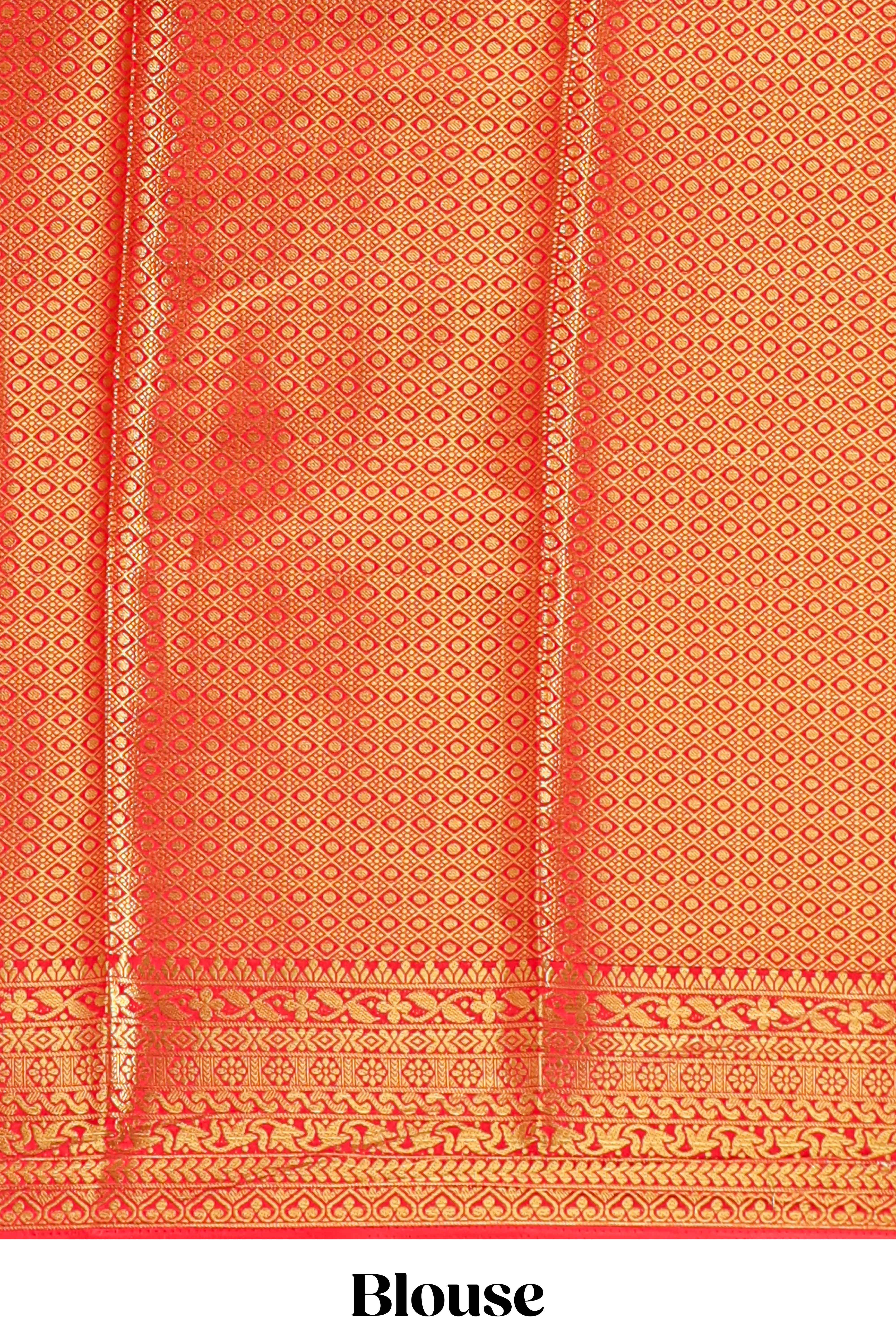 Black butta designed art mysore silk saree with contrast zari border and blouse