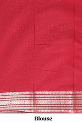 Lemon yellow plain design art mysore silk saree with contrast zari border and blouse