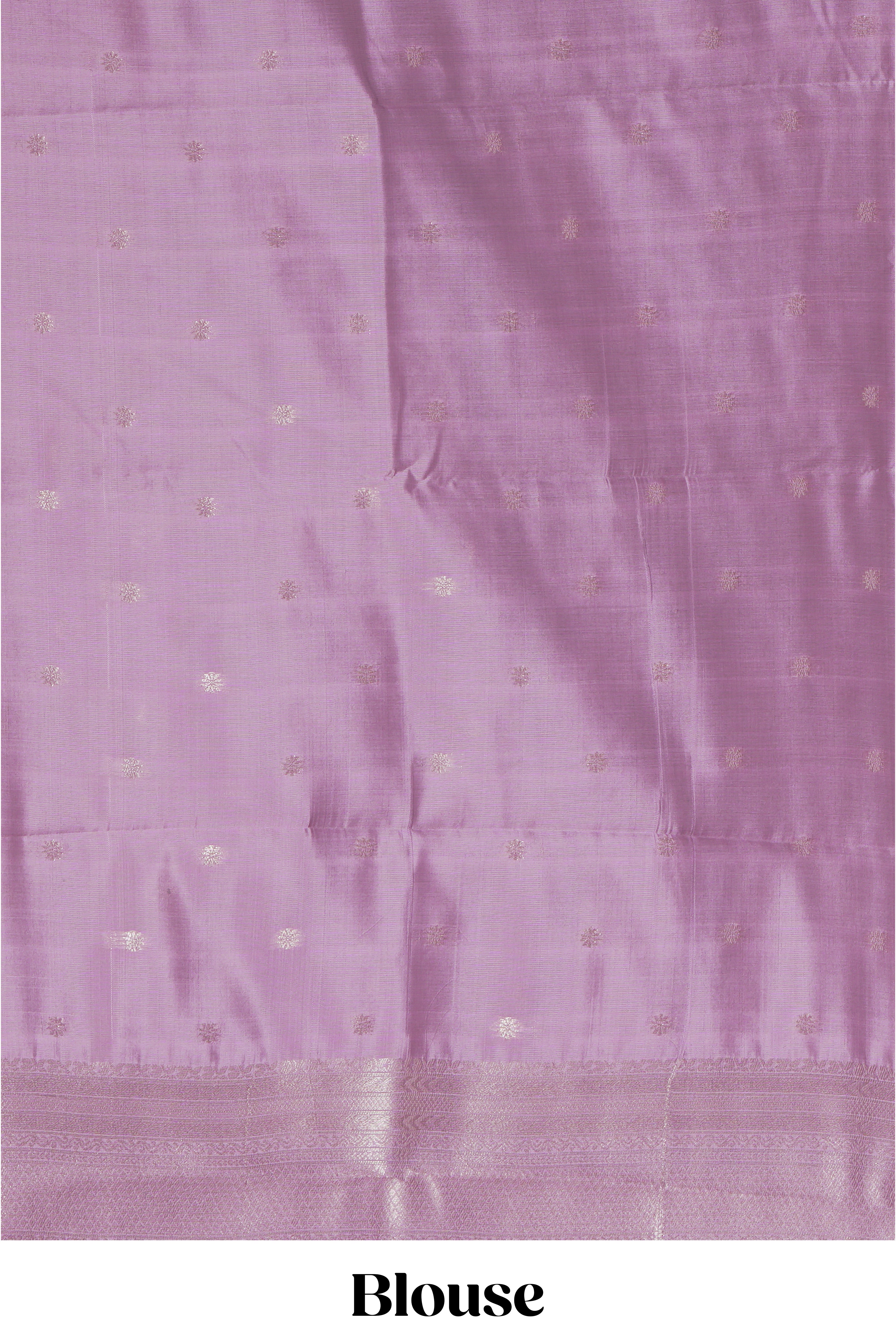 Mauve zari motifs art silk saree with self zari border and matching zari motifs blouse