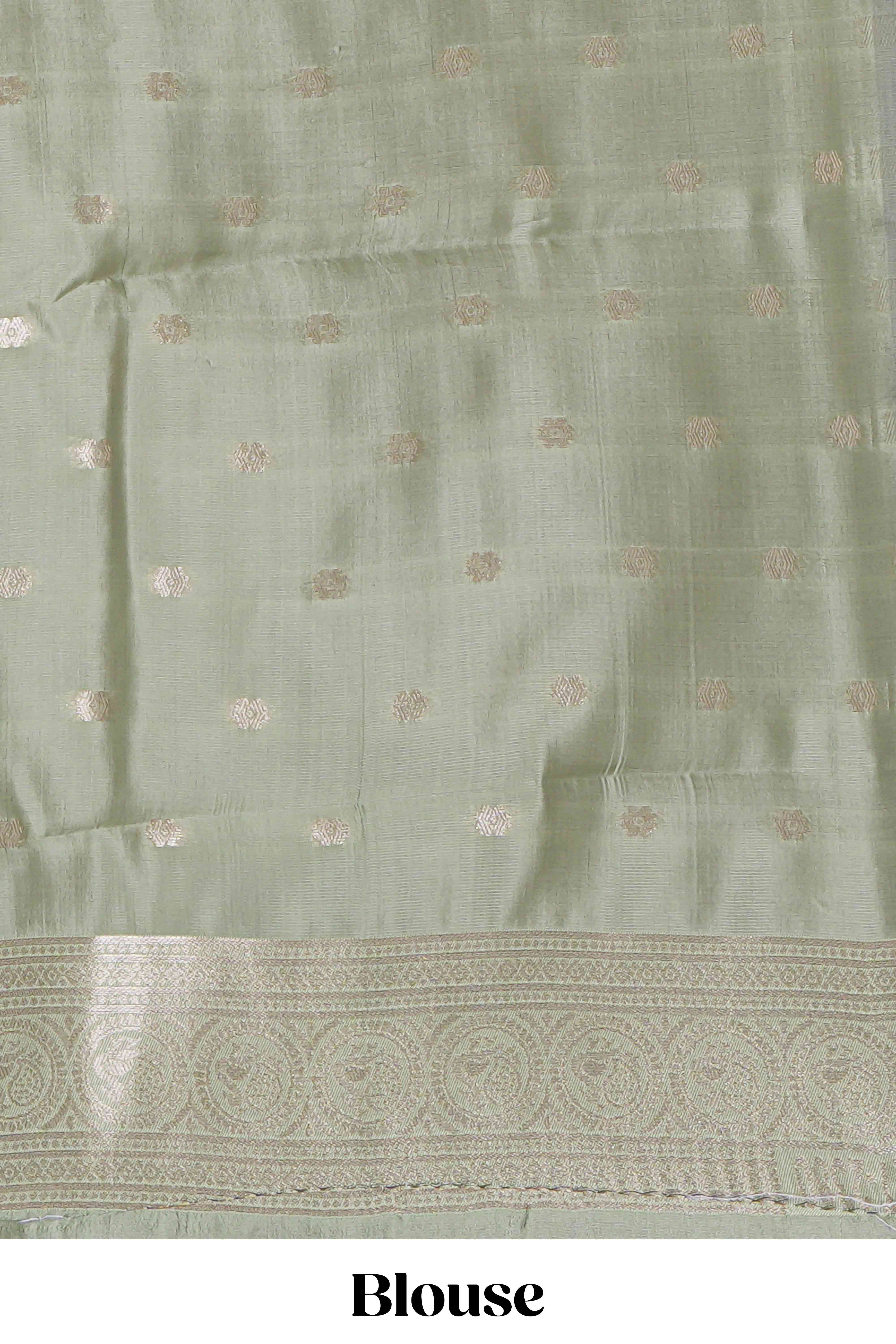 Dark brown floral motifs design art silk saree with contrast zari border and motifs blouse
