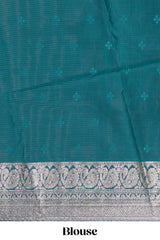 Purple floral motifs design art silk saree with self traditional palak design border and contrast blouse