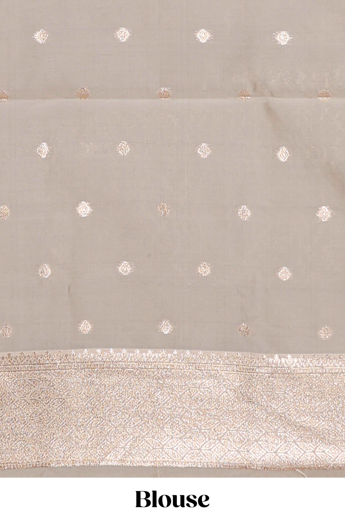 Pink geometric floral design art silk saree with contrast zari border and motifs blouse