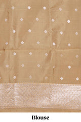 Pink floral design art silk saree with contrast zari border and motifs blouse
