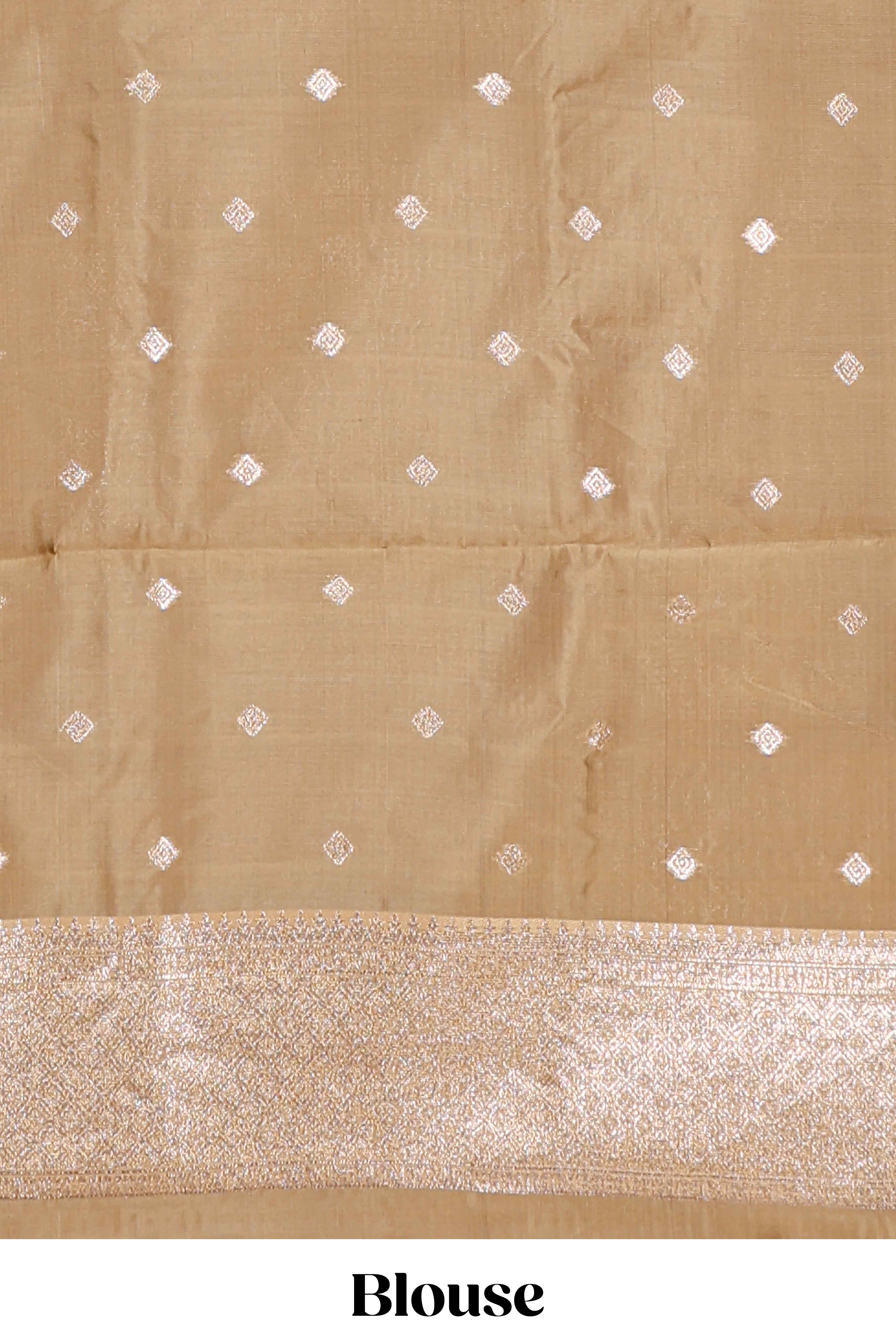 Pink floral design art silk saree with contrast zari border and motifs blouse