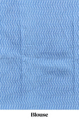 Light blue bandhaniassam silk saree withzari border and matching blouse
