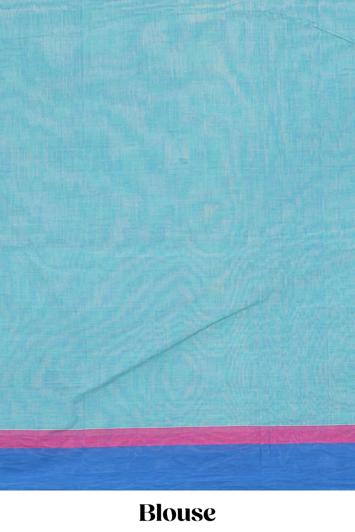 Blue floral motifs designed bengal cotton saree with contrast border and matching blouse