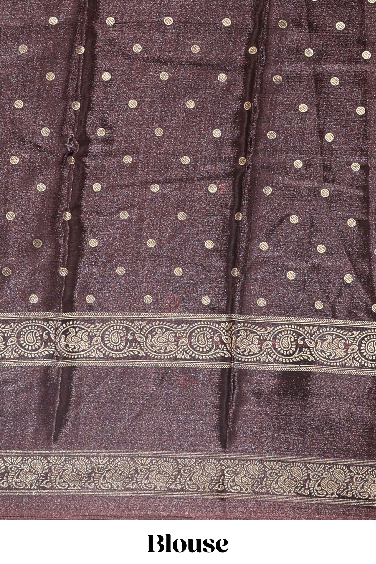 Deep orange zari butta semi soft silk saree with contrast bentex border and zari striped pallu