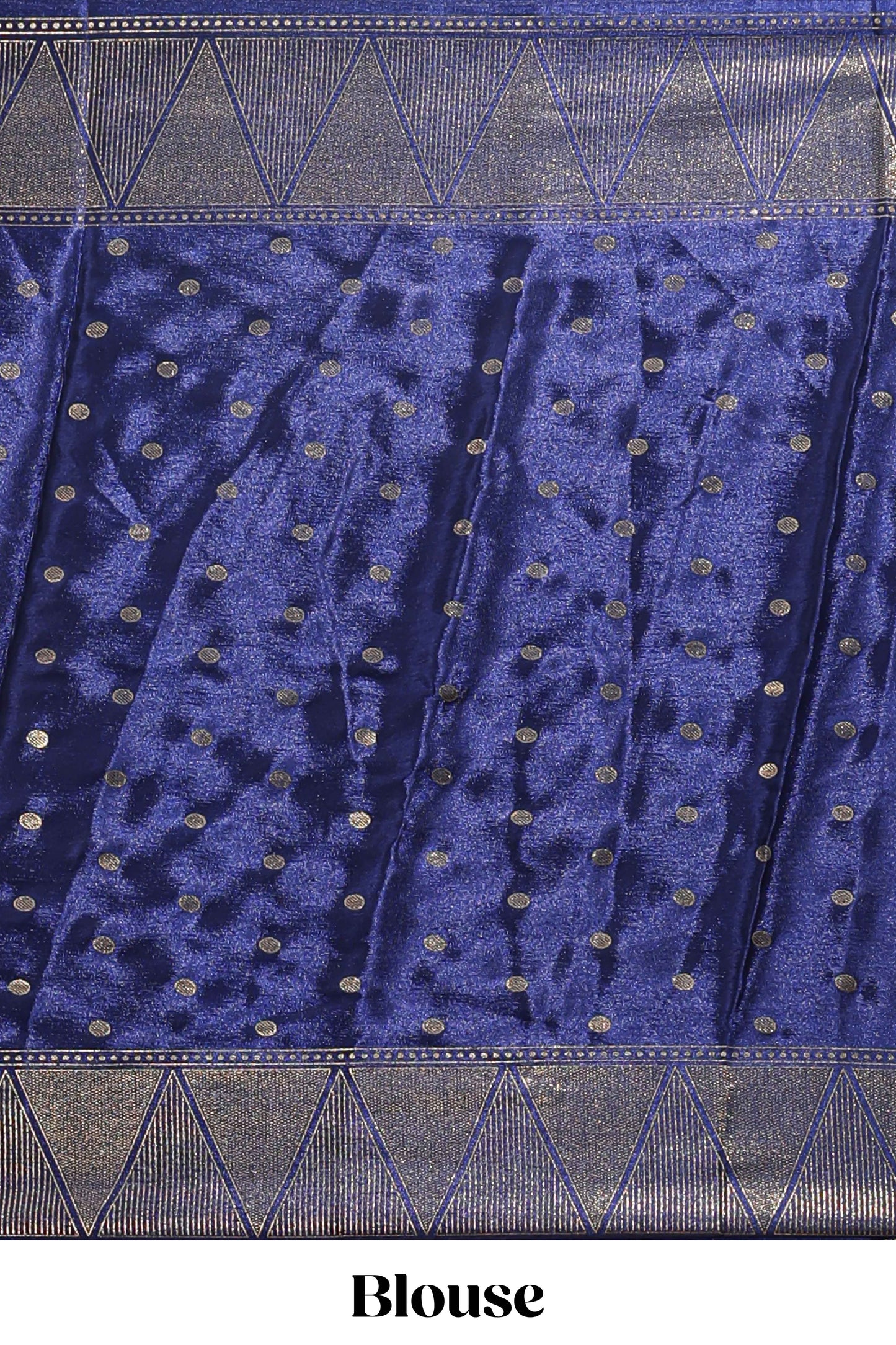 Yellow & blue dual shade zari motifs semi soft silk saree with self border and striped pallu