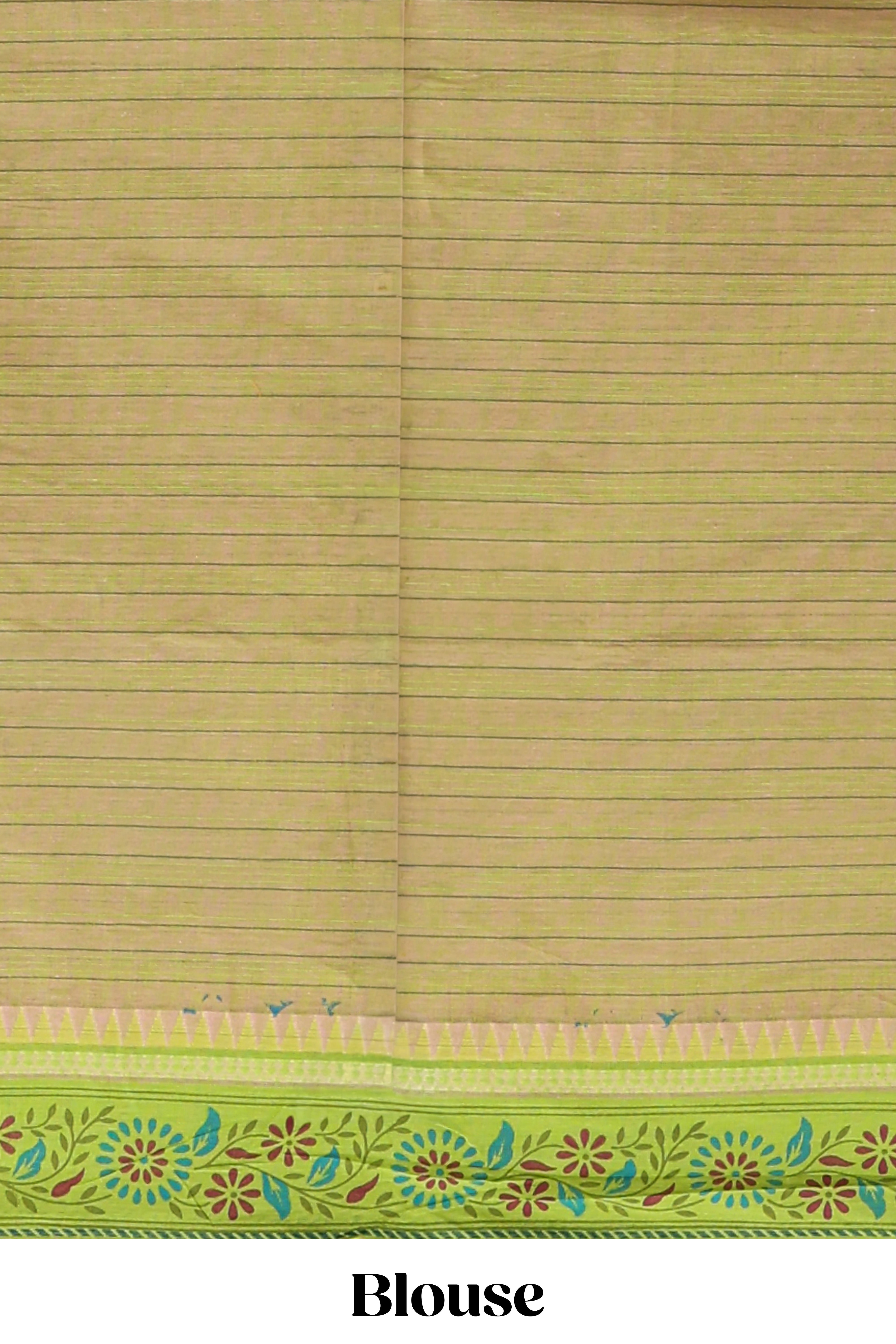 Pink checked motifs design chirala cotton saree with contrast border and striped blouse