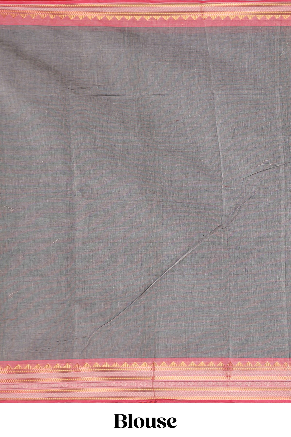 Mustard brown butta designed chirala cotton saree with contrast border and blouse
