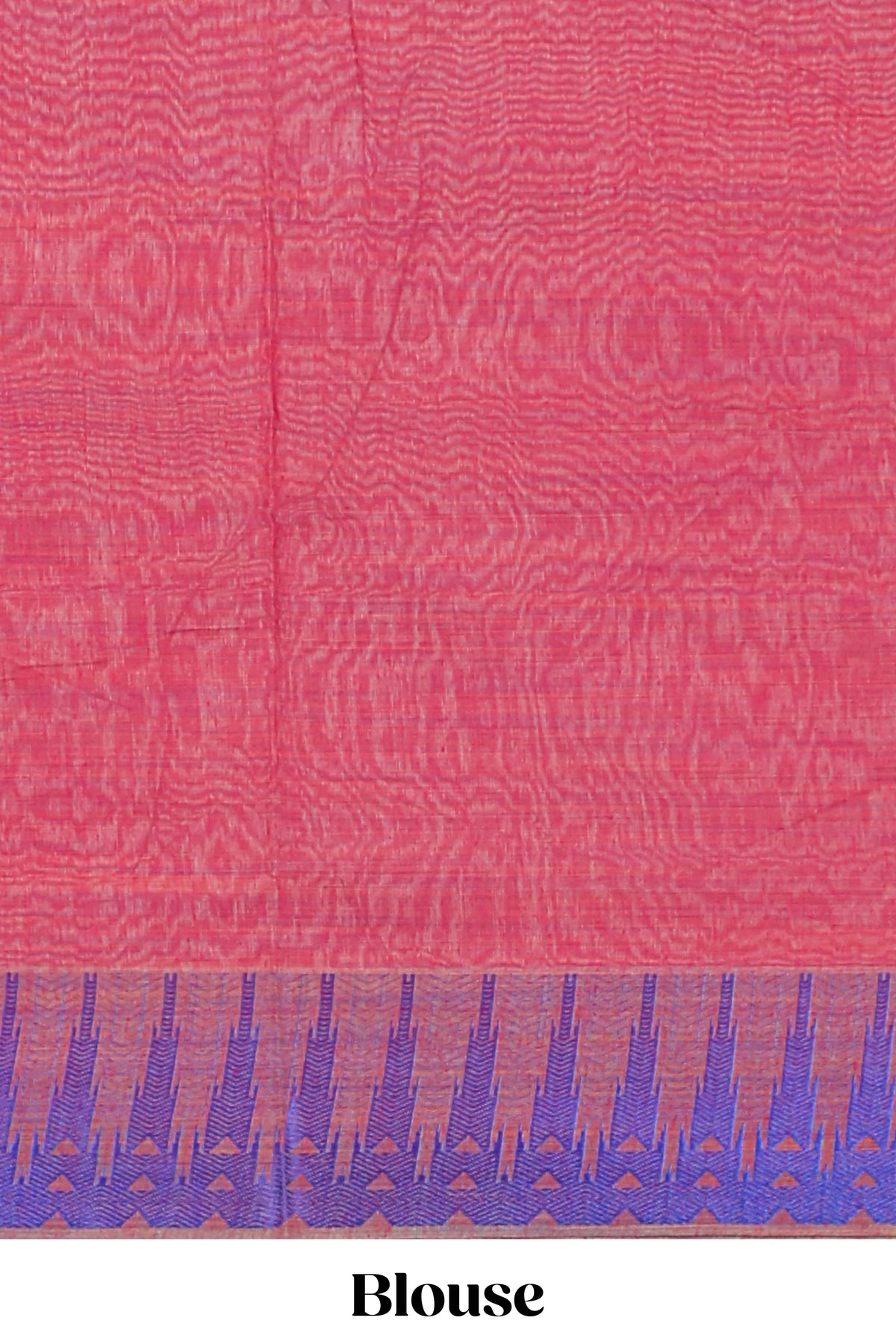 Blue butta design chirala cotton saree with self border and contrast blouse