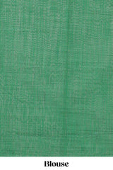 Violet striped floral butta design chirala cotton saree with self border and contrast blouse
