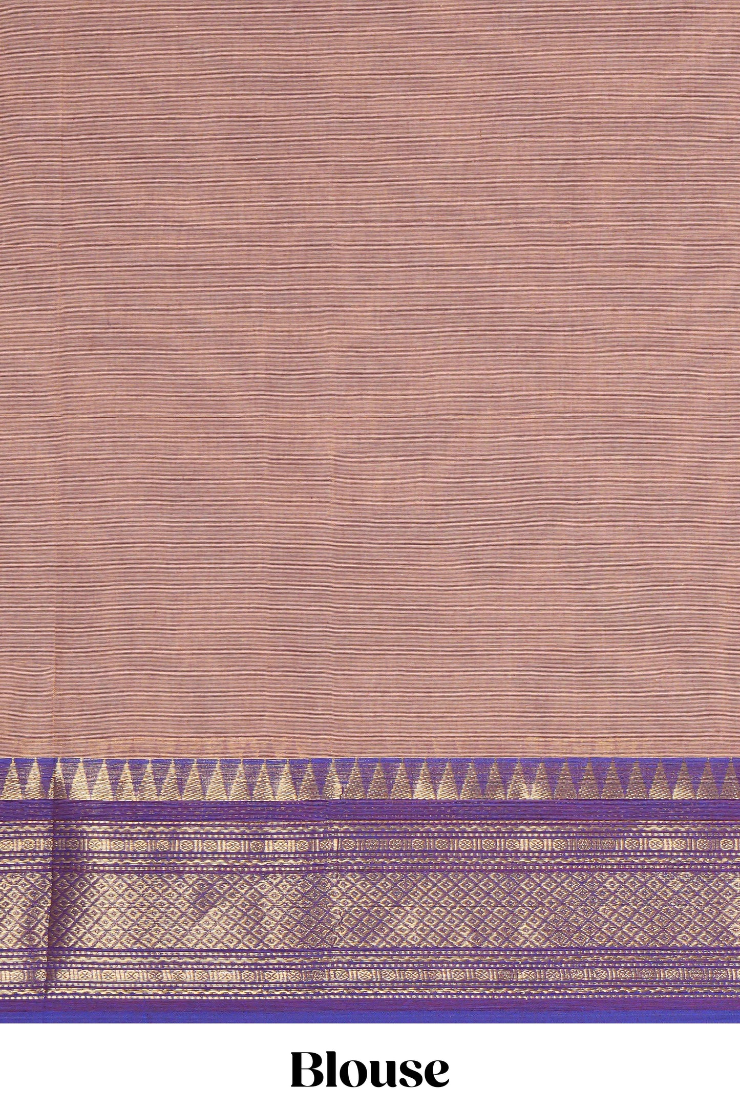 Beige thread motifs chettinad cotton saree with contrast zari border and matching striped pallu