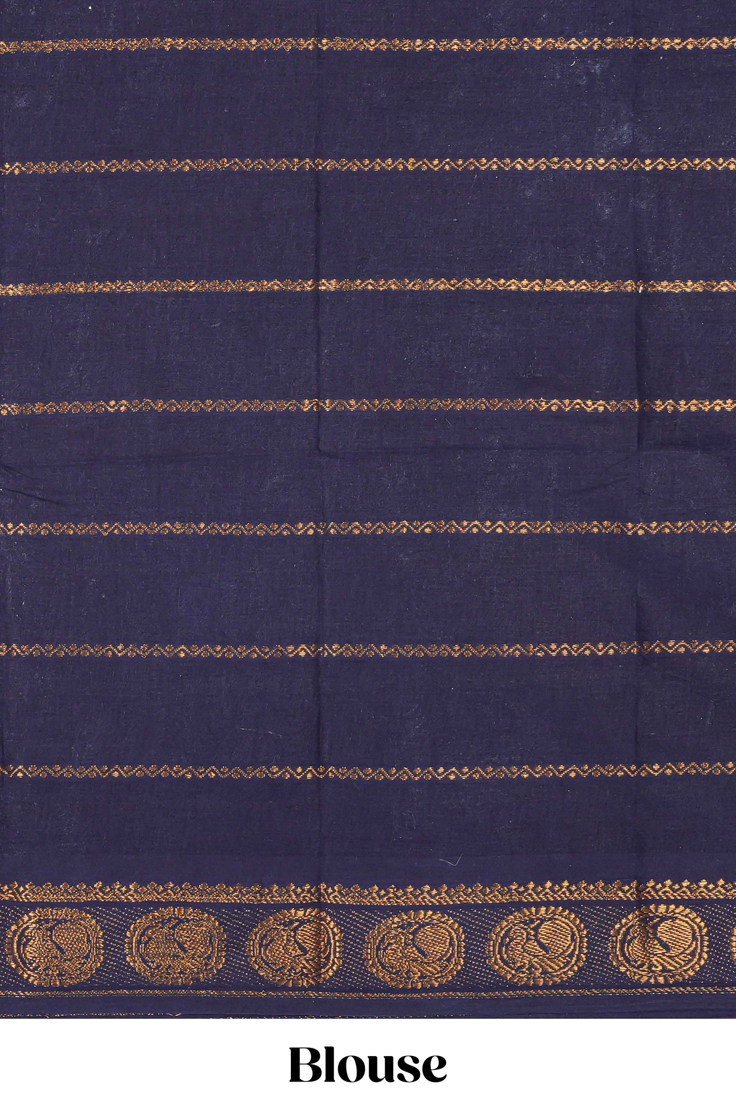 Violet zari striped sungudi cotton saree with contrast elephant border and pallu