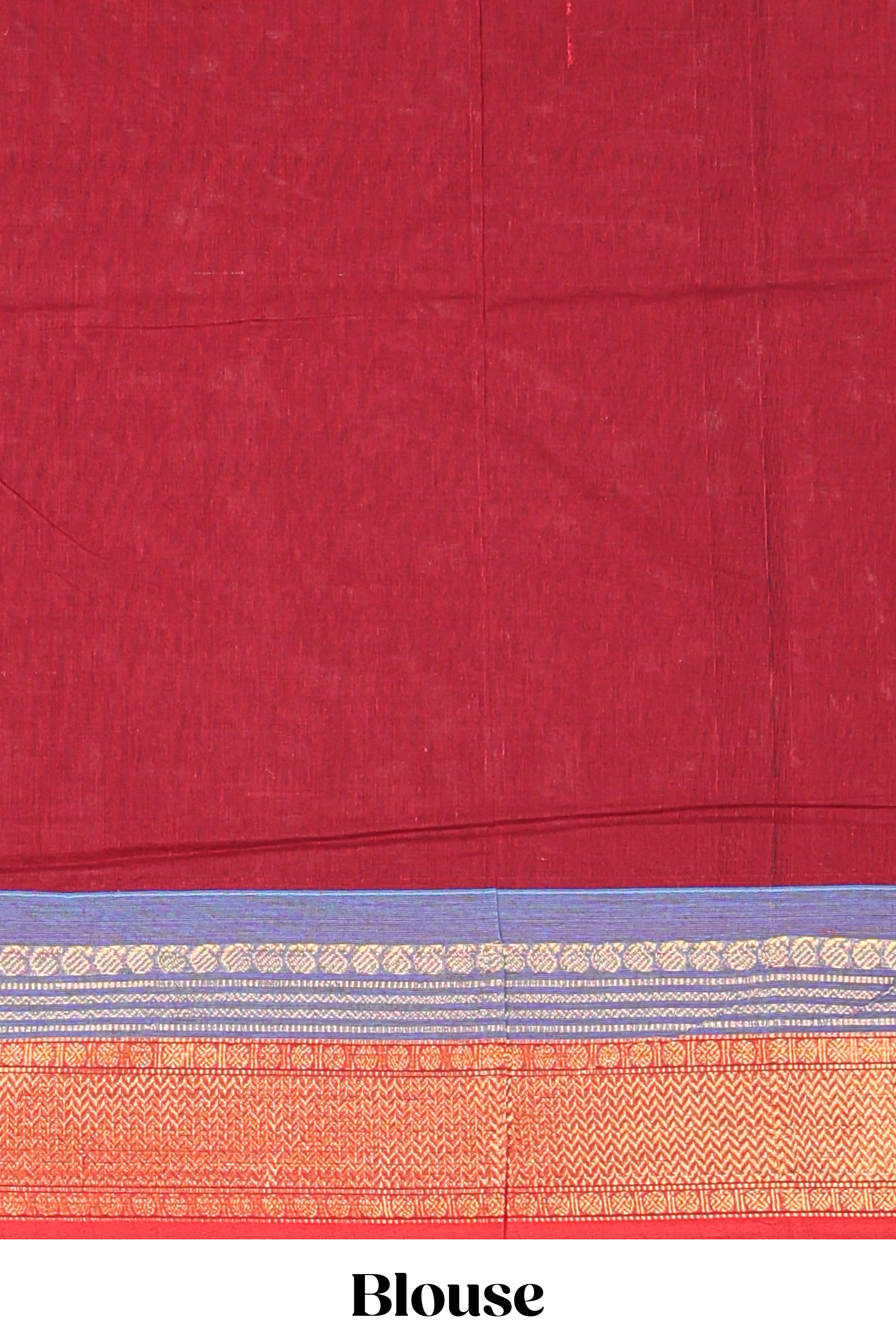 Maroon motifs design chettinad cotton saree with contrast border and matching blouse