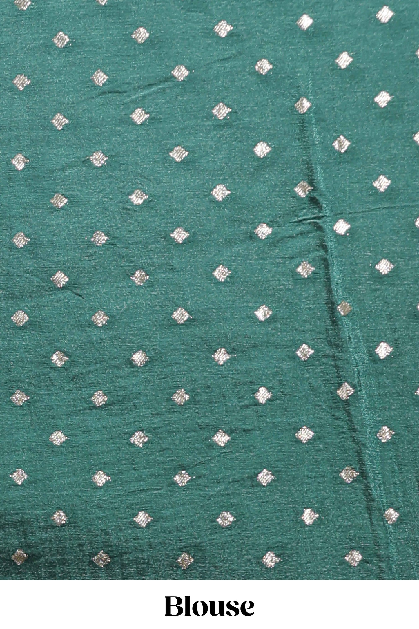 Purple checked floral motifs chiffon saree with self zari border and contrast blouse