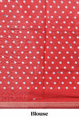 Black kalamkari style chanderi cotton saree with contrast border and blouse