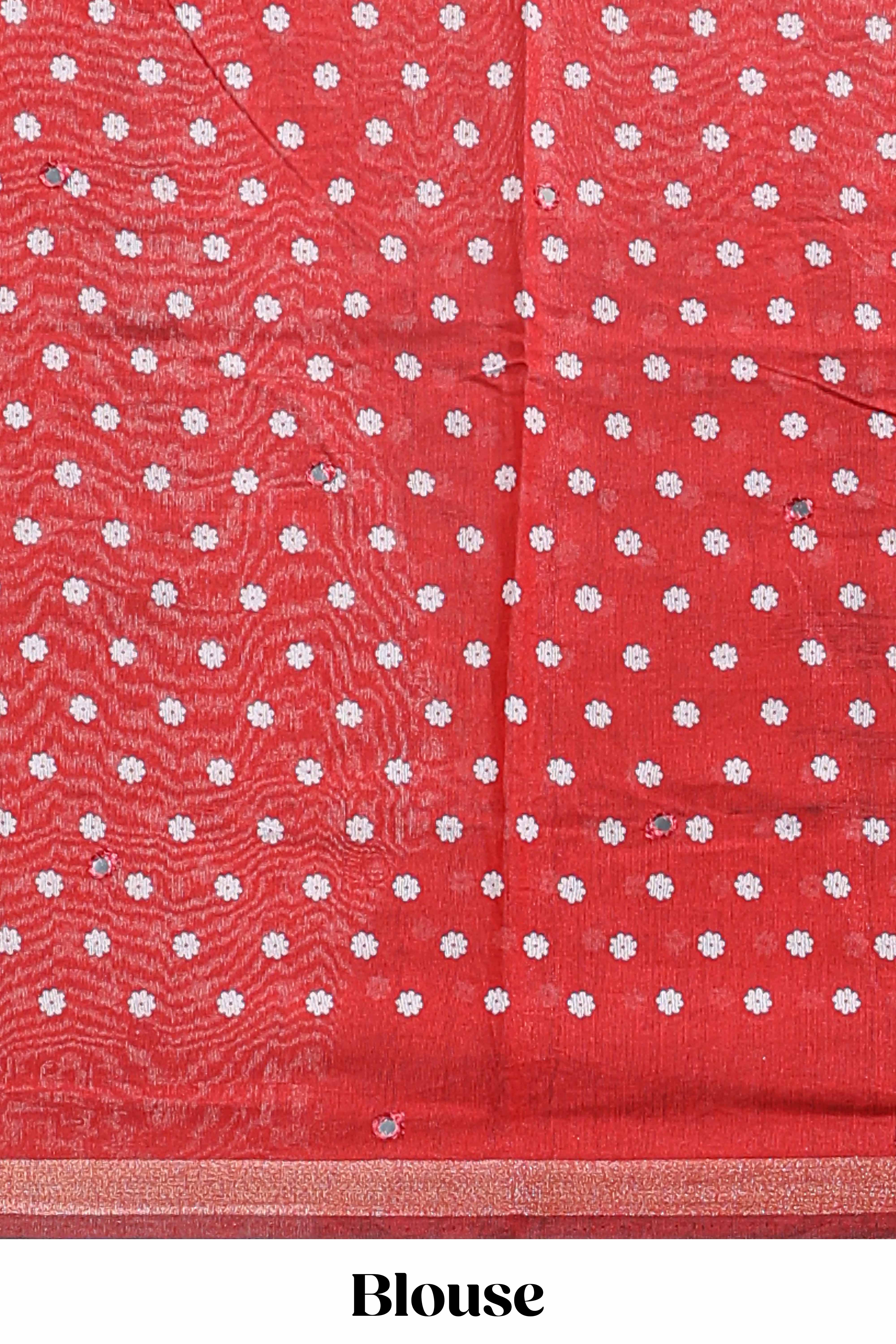 Black kalamkari style chanderi cotton saree with contrast border and blouse