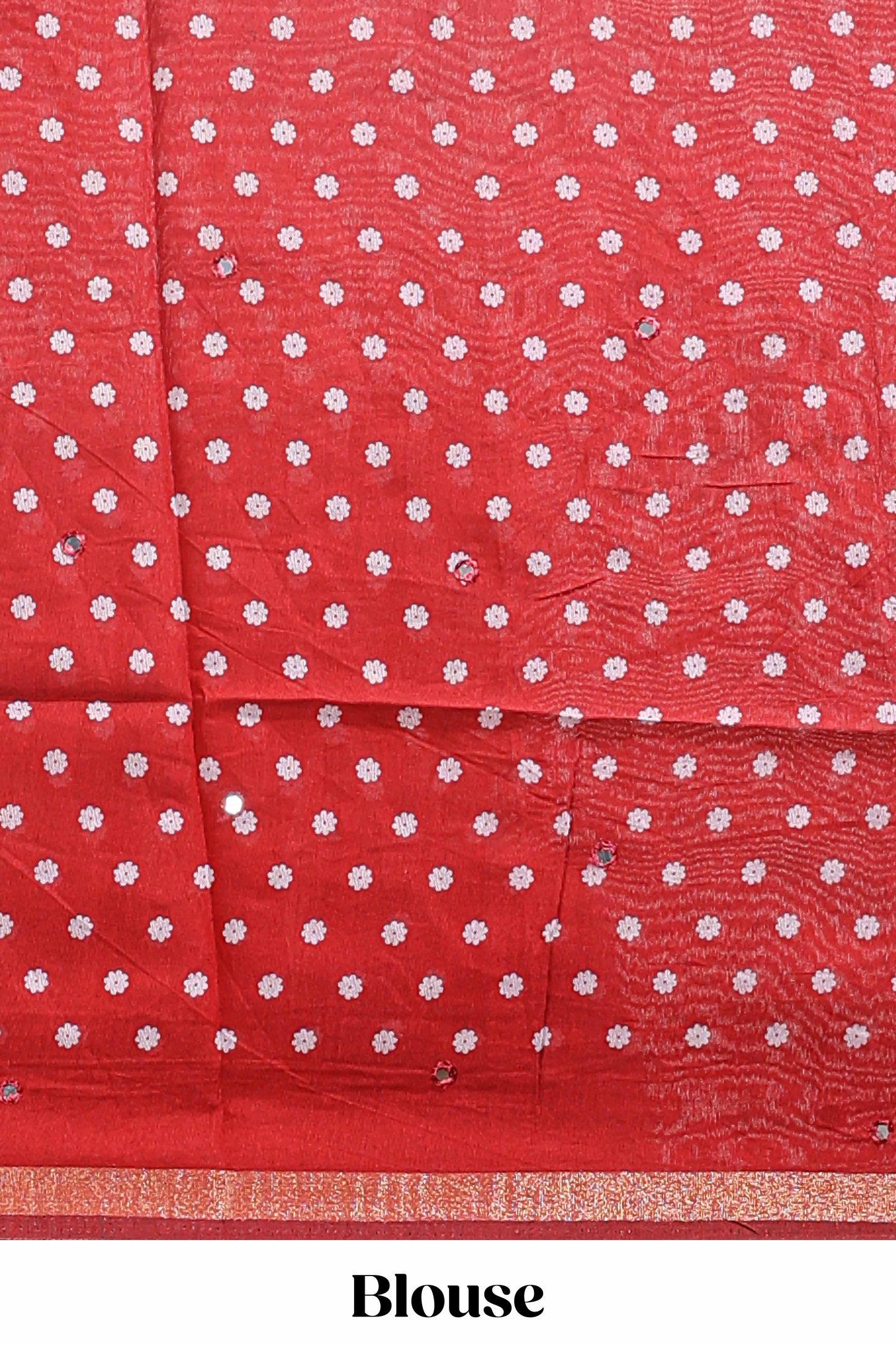 Orange kalamkari style chanderi cotton saree with contrast border and blouse