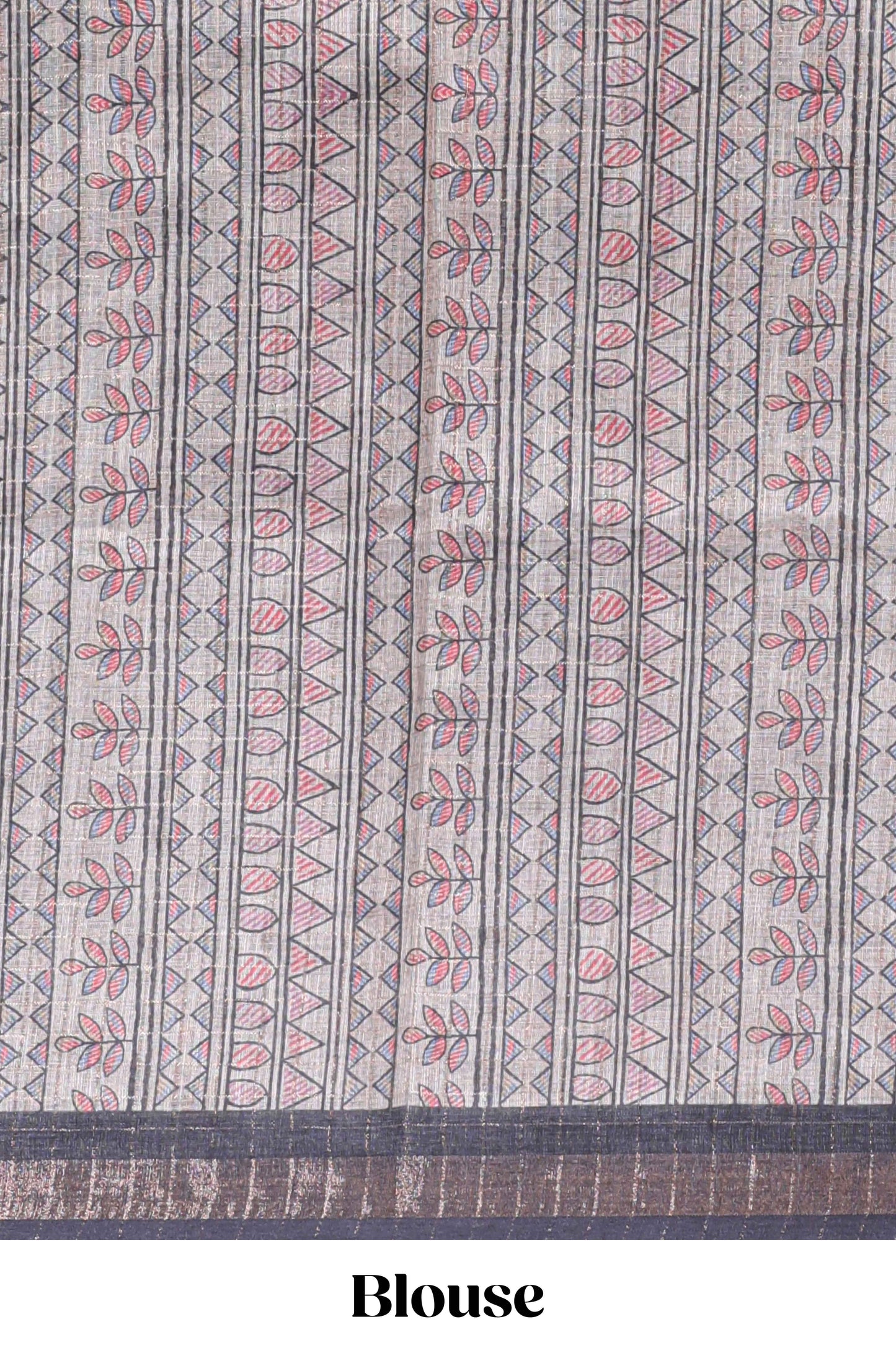Dual shade bhandhini style floral design chanderi cotton saree with self zari border and contrast printed blouse