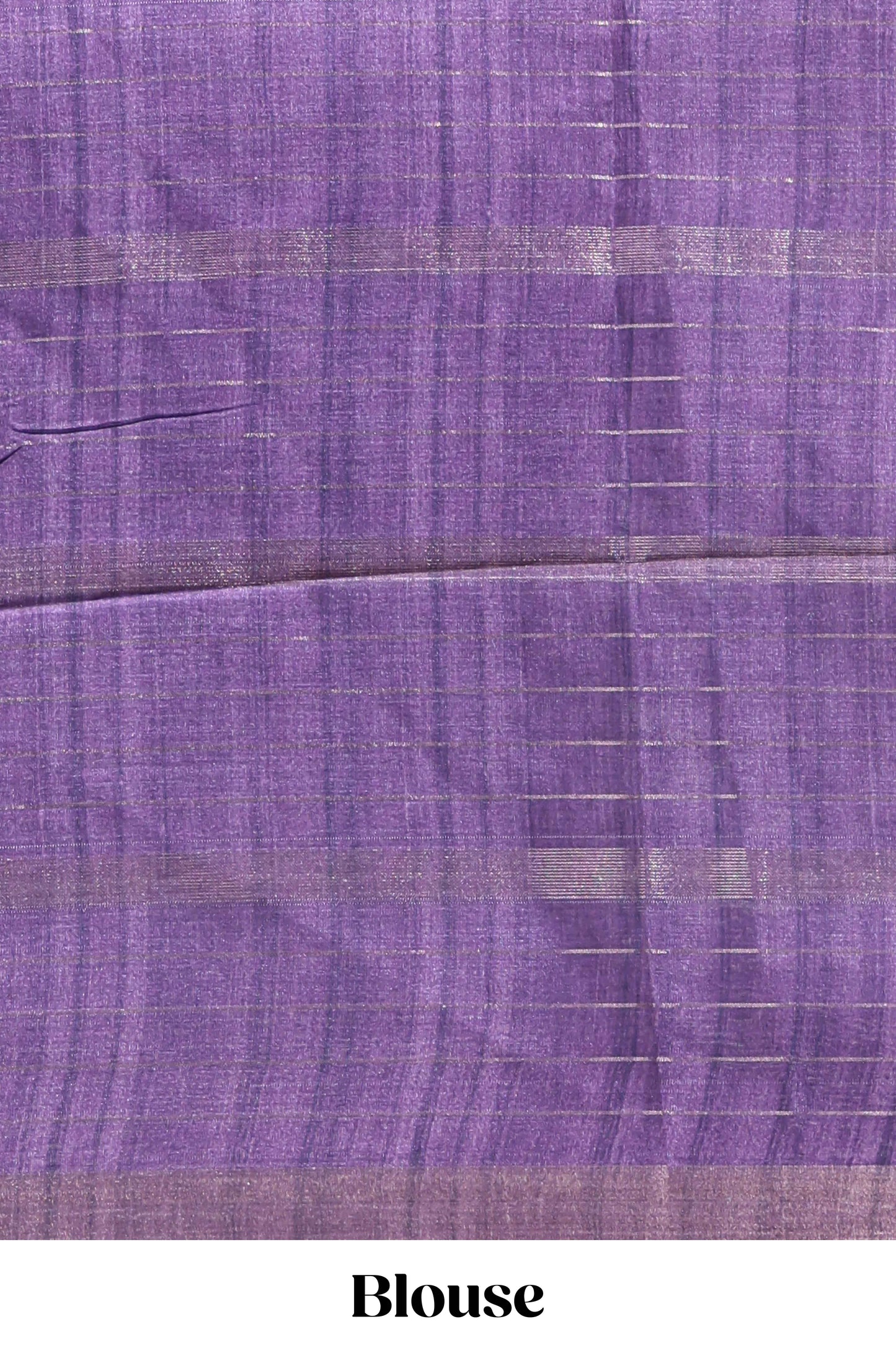 Green checked chanderi cotton saree with contrast zari border and blouse