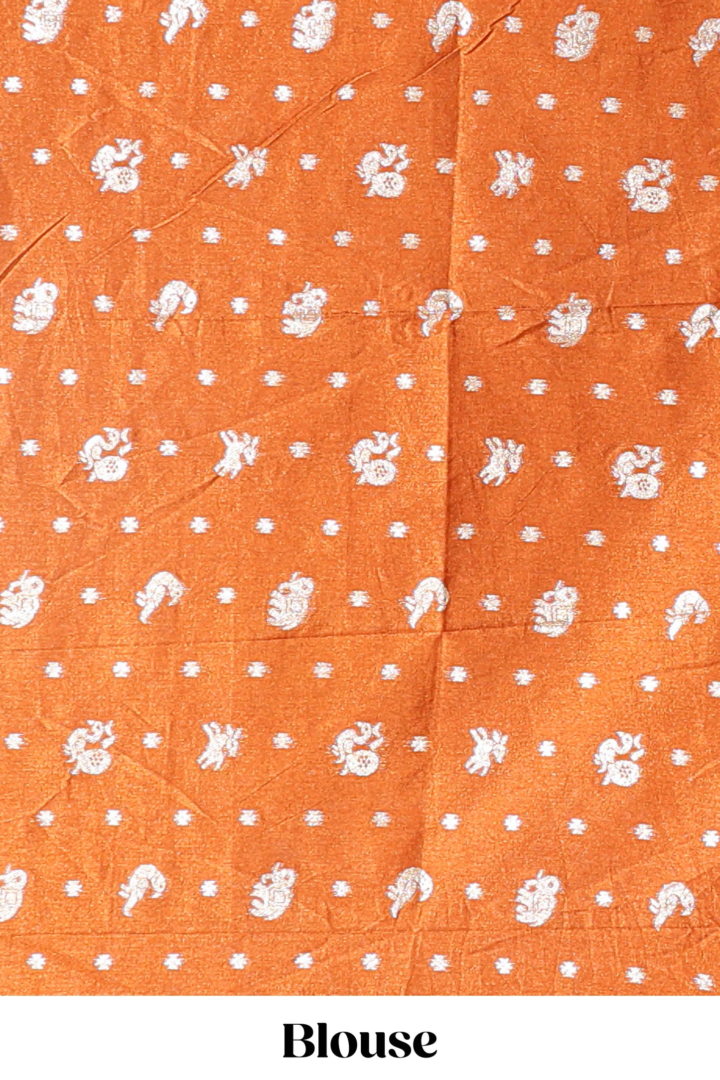 Orange stripes zari butta dola silk saree with self zari border and printed pallu