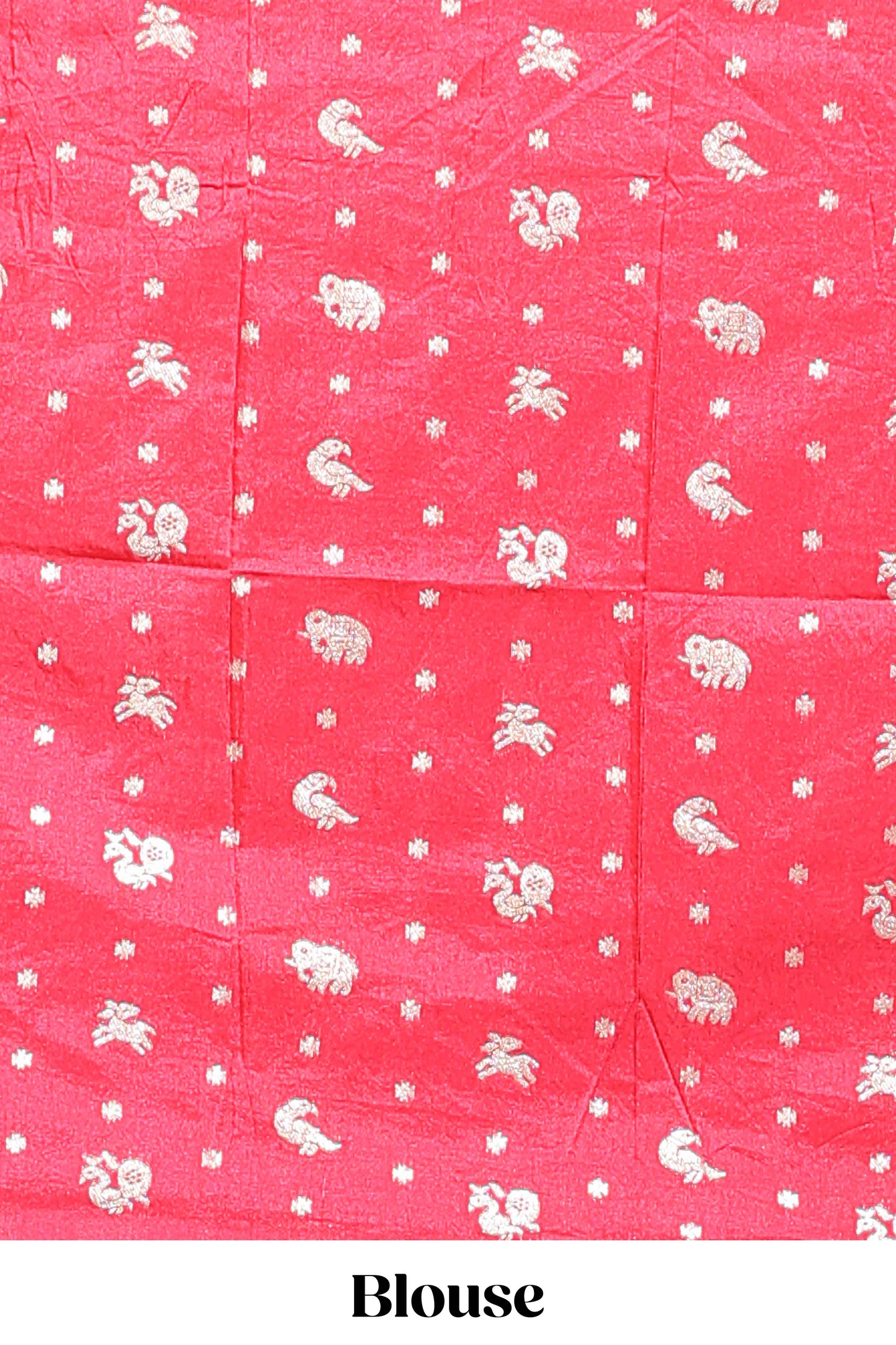 Pink zari butta dola silk saree with self zari border and printed pallu