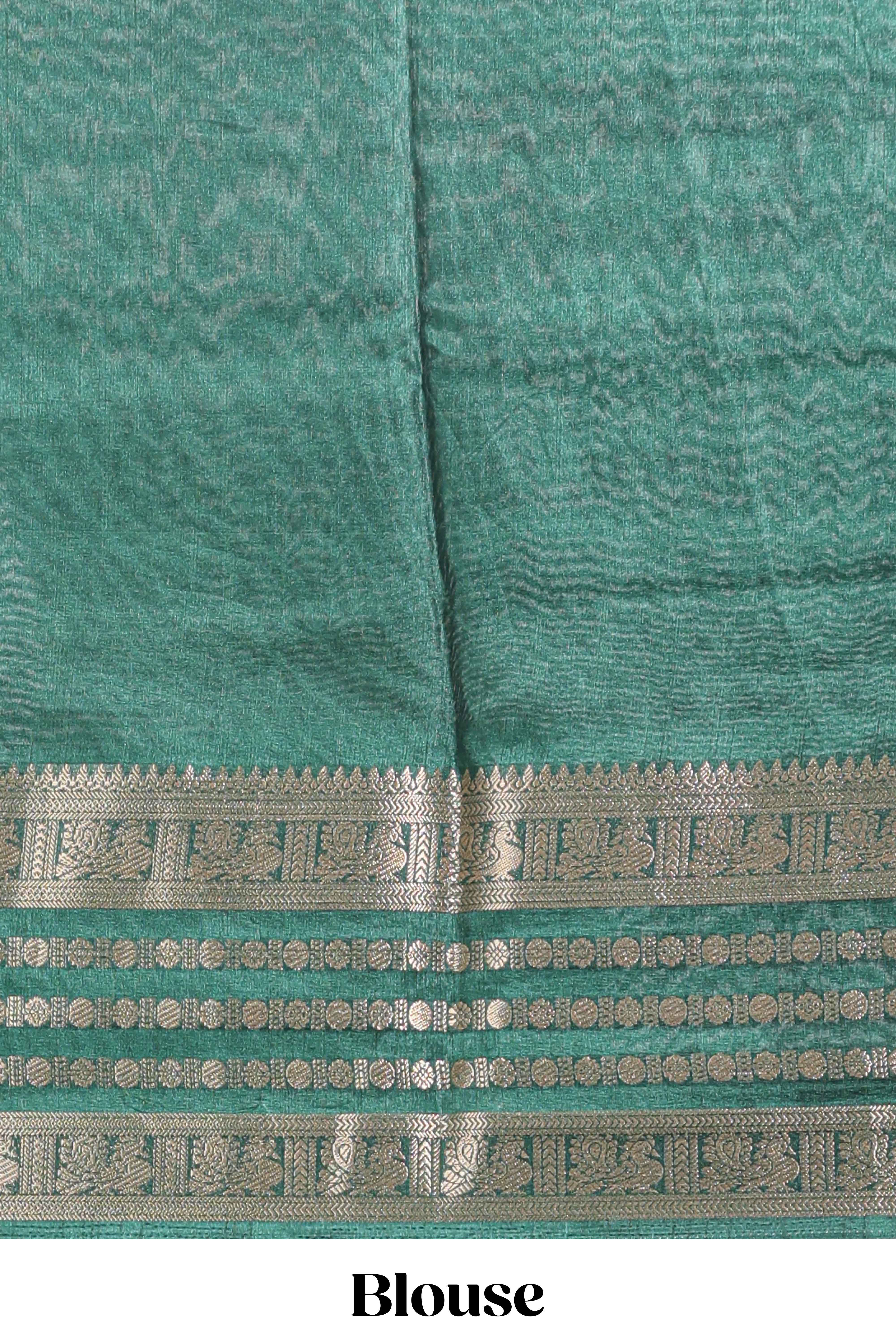 Lemon yellow unique buttas dola silk saree with contrast zari border and blouse