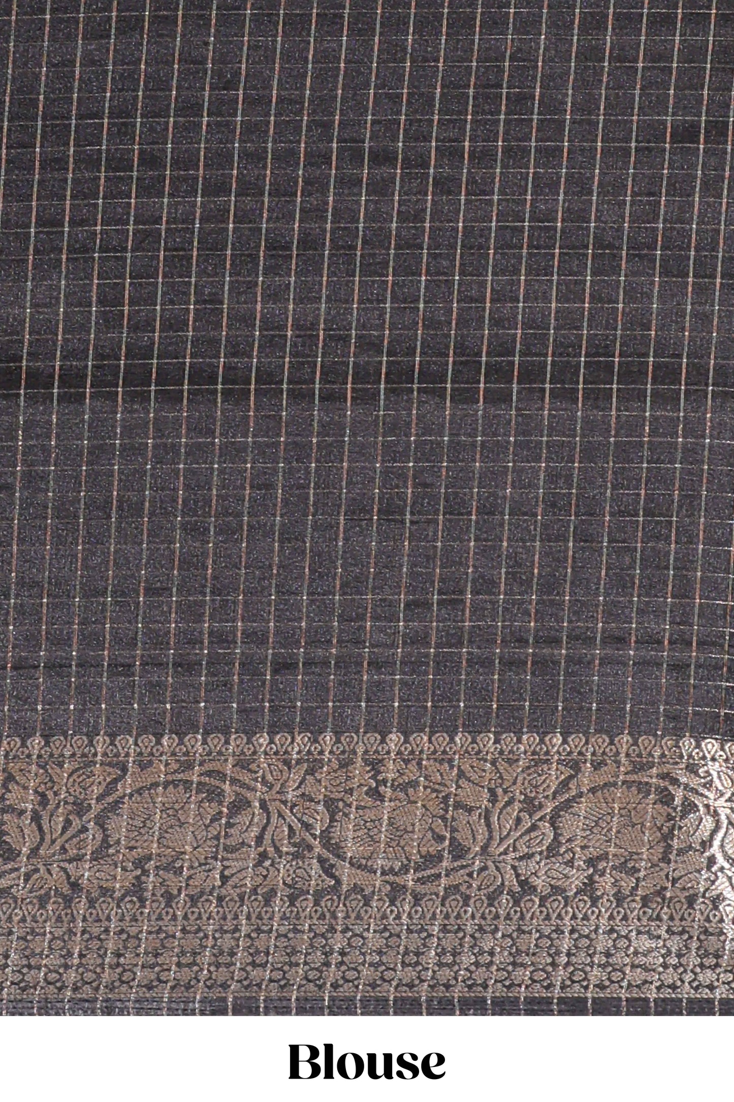 Dola silk saree all over crepe floral printed design with copper zari border and pallu