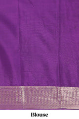 Yellow zari striped dola silk saree with contrast zari border and striped pallu