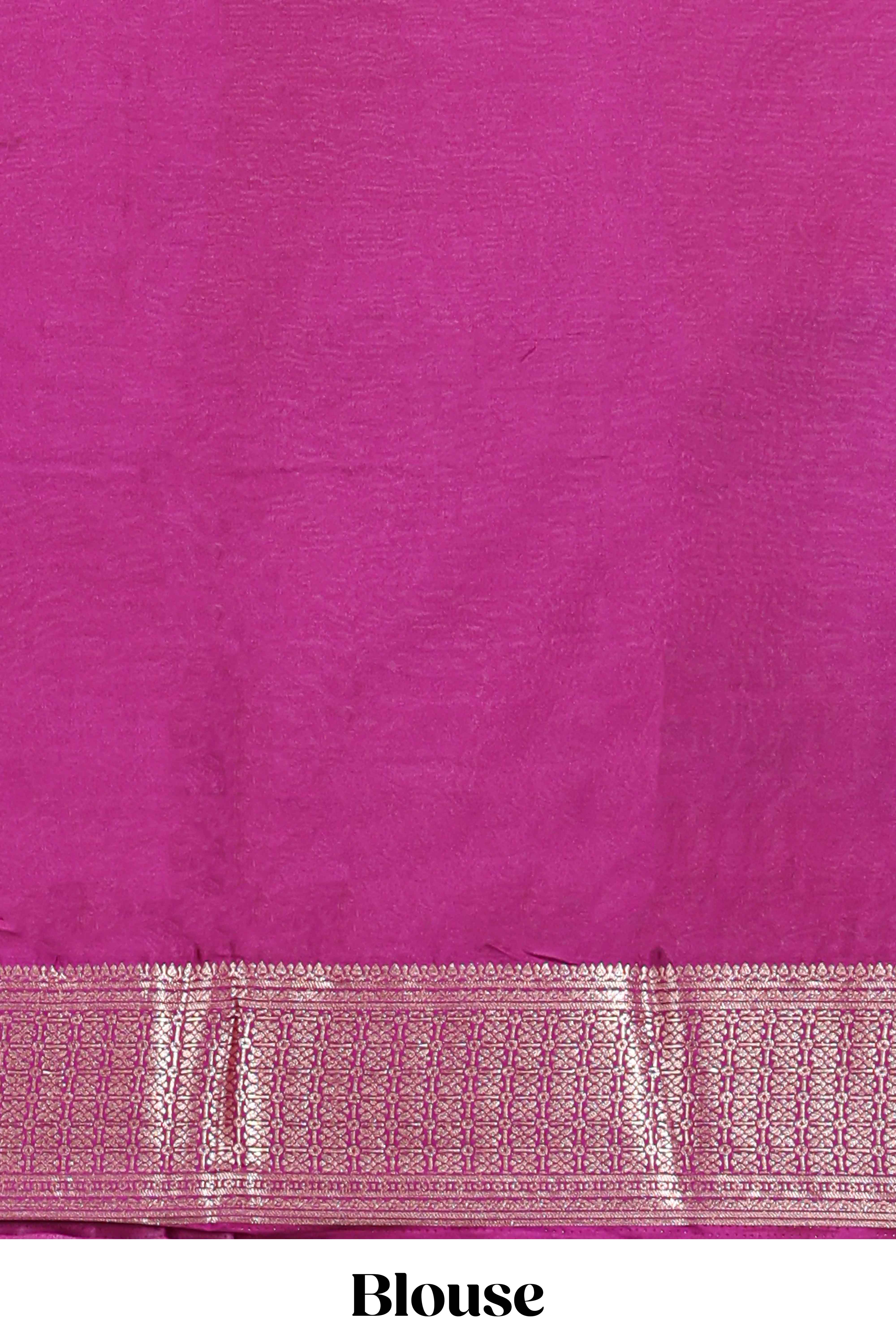 Blue zari striped dola silk saree with contrast zari border and striped pallu