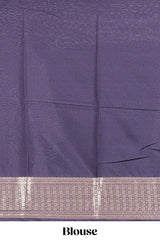 Pink zari striped dola silk saree with contrast zari border and striped pallu
